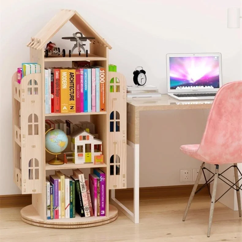 قفسه کتاب Lilys&Layans | قفسه کتابخانه گوشه ای 4 طبقه برای اتاق کودکان | چوب طبیعی، ایستاده | گنجایش 100 کتاب | ذخیره سازی خانگی برای اتاق خواب، اتاق نشیمن، میز مطالعه و نمایش اسباب بازی قفسه کتاب Lilys&Layans | قفسه کتابخانه گوشه ای 4 طبقه برای اتاق کودکان | چوب طبیعی، ایستاده | گنجایش 100 کتاب | ذخیره سازی خانگی برای اتاق خواب، اتاق نشیمن، میز مطالعه و نمایش اسباب بازی