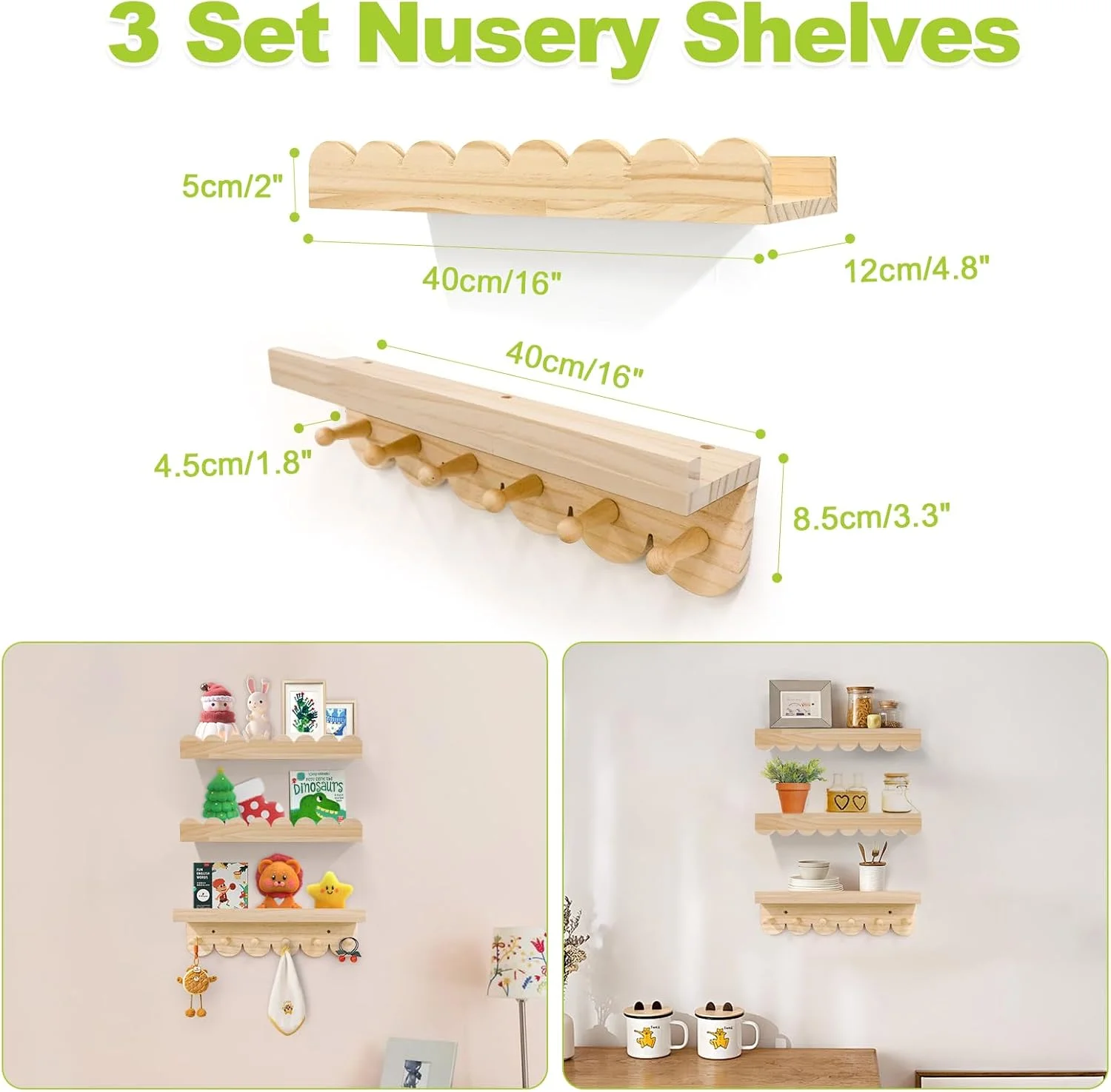 شلف های شناور دالبری Varbonia برای اتاق کودک - قفسه کتاب 16 اینچی اتاق کودک برای دیوار، مجموعه 3 عددی، قفسه کتاب دیواری شناور، قفسه های شناور مونته سوری برای نگهداری کتاب کودک شلف های شناور دالبری Varbonia برای اتاق کودک - قفسه کتاب 16 اینچی اتاق کودک برای دیوار، مجموعه 3 عددی، قفسه کتاب دیواری شناور، قفسه های شناور مونته سوری برای نگهداری کتاب کودک