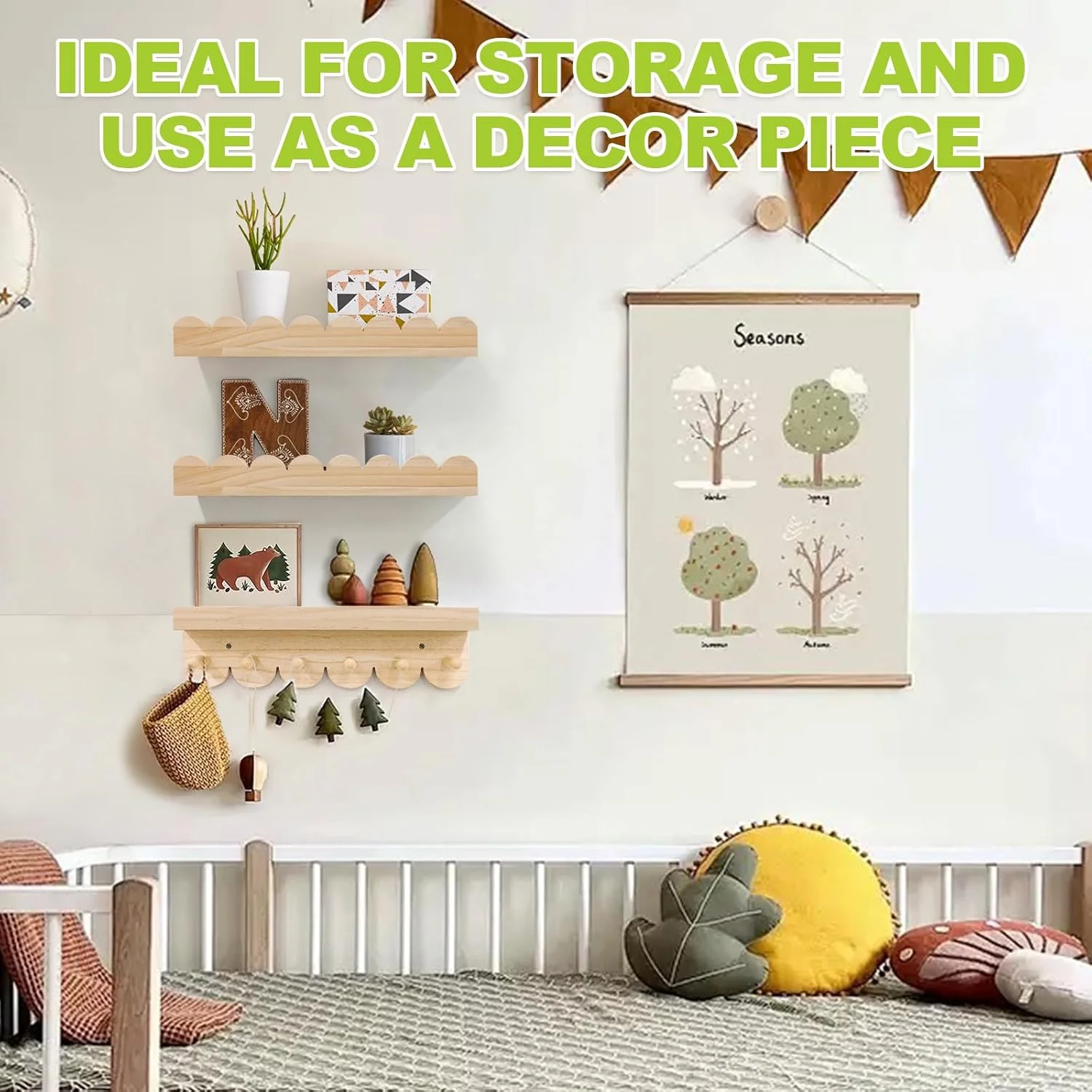 شلف های شناور دالبری Varbonia برای اتاق کودک - قفسه کتاب 16 اینچی اتاق کودک برای دیوار، مجموعه 3 عددی، قفسه کتاب دیواری شناور، قفسه های شناور مونته سوری برای نگهداری کتاب کودک شلف های شناور دالبری Varbonia برای اتاق کودک - قفسه کتاب 16 اینچی اتاق کودک برای دیوار، مجموعه 3 عددی، قفسه کتاب دیواری شناور، قفسه های شناور مونته سوری برای نگهداری کتاب کودک