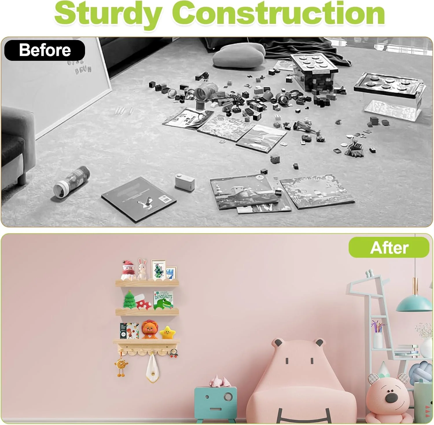 شلف های شناور دالبری Varbonia برای اتاق کودک - قفسه کتاب 16 اینچی اتاق کودک برای دیوار، مجموعه 3 عددی، قفسه کتاب دیواری شناور، قفسه های شناور مونته سوری برای نگهداری کتاب کودک شلف های شناور دالبری Varbonia برای اتاق کودک - قفسه کتاب 16 اینچی اتاق کودک برای دیوار، مجموعه 3 عددی، قفسه کتاب دیواری شناور، قفسه های شناور مونته سوری برای نگهداری کتاب کودک