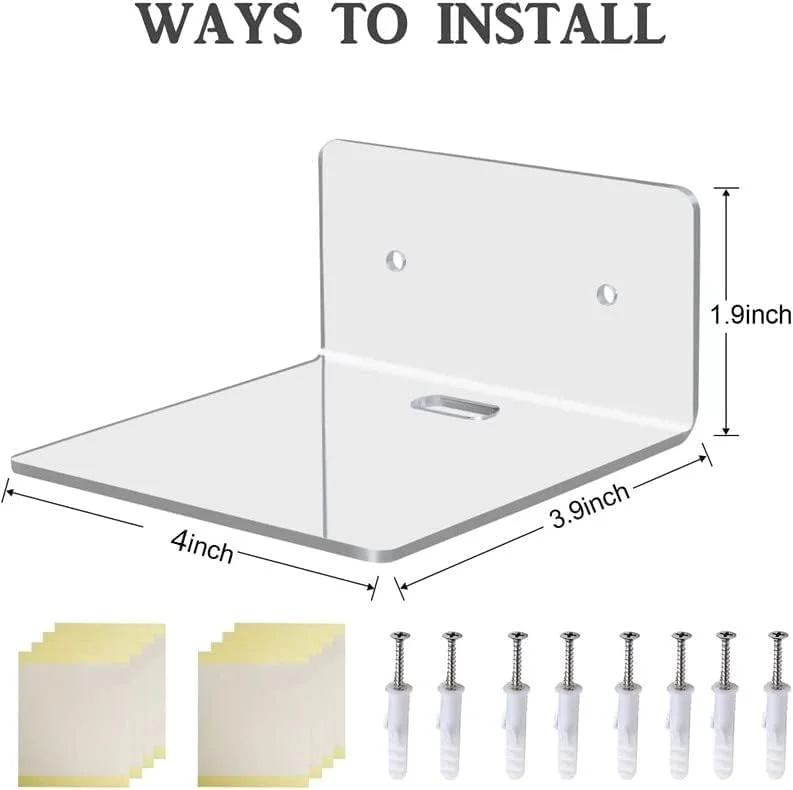 طاقچه دیواری آکریلیک تزویق، بسته 4 عددی، مناسب برای نگهداری و دکوراسیون، قفسه شناور کوچک، برای دیوار با 2 نوع نصب (چسبی یا پیچی) طاقچه دیواری آکریلیک تزویق، بسته 4 عددی، مناسب برای نگهداری و دکوراسیون، قفسه شناور کوچک، برای دیوار با 2 نوع نصب (چسبی یا پیچی)