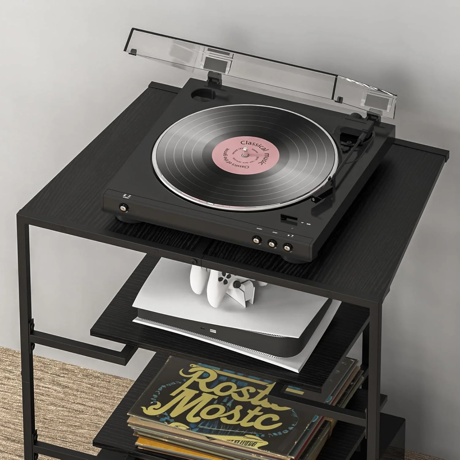 استند رسانه ای 4 طبقه NOVIMANGO، استند گوشه ای برای پخش صفحه گرامافون، کابینت برج صوتی رسانه ای، کابینت استریو مشکی، مرکز سرگرمی کوچک با قفسه های چوبی قابل تنظیم ارتفاع برای تلویزیون استند رسانه ای 4 طبقه NOVIMANGO، استند گوشه ای برای پخش صفحه گرامافون، کابینت برج صوتی رسانه ای، کابینت استریو مشکی، مرکز سرگرمی کوچک با قفسه های چوبی قابل تنظیم ارتفاع برای تلویزیون