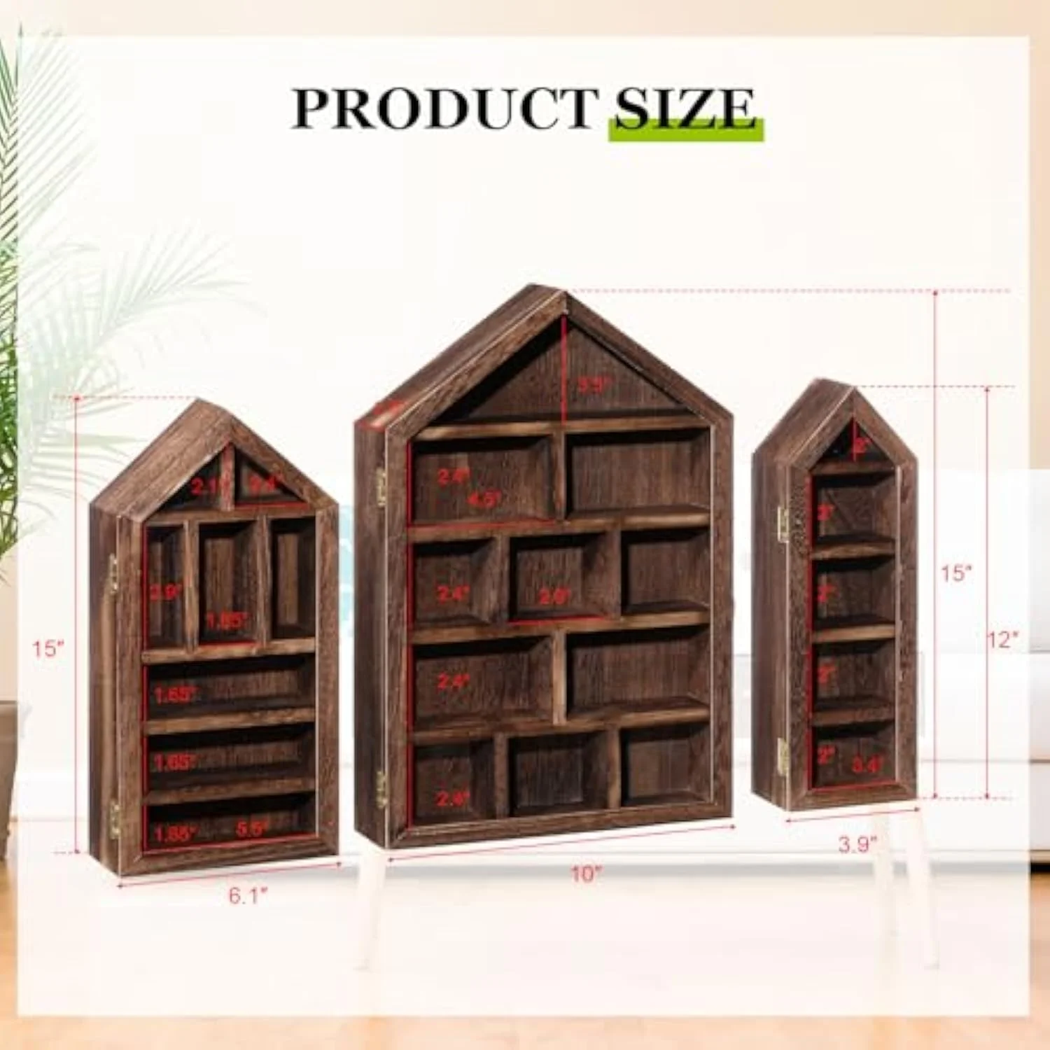 شلف دیواری چوبی طرح خانه THE WHITE SHOP، جعبه سایه دار، قفسه آویز، سازمان دهنده، ویترین کلکسیونی، ویترین چوبی، قفسه نمایش مینیاتوری برای فیگورها (بزرگ) شلف دیواری چوبی طرح خانه THE WHITE SHOP، جعبه سایه دار، قفسه آویز، سازمان دهنده، ویترین کلکسیونی، ویترین چوبی، قفسه نمایش مینیاتوری برای فیگورها (بزرگ)
