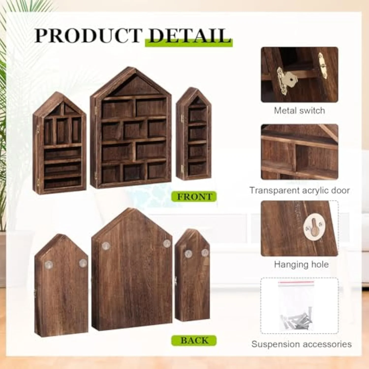 شلف دیواری چوبی طرح خانه THE WHITE SHOP، جعبه سایه دار، قفسه آویز، سازمان دهنده، ویترین کلکسیونی، ویترین چوبی، قفسه نمایش مینیاتوری برای فیگورها (بزرگ) شلف دیواری چوبی طرح خانه THE WHITE SHOP، جعبه سایه دار، قفسه آویز، سازمان دهنده، ویترین کلکسیونی، ویترین چوبی، قفسه نمایش مینیاتوری برای فیگورها (بزرگ)
