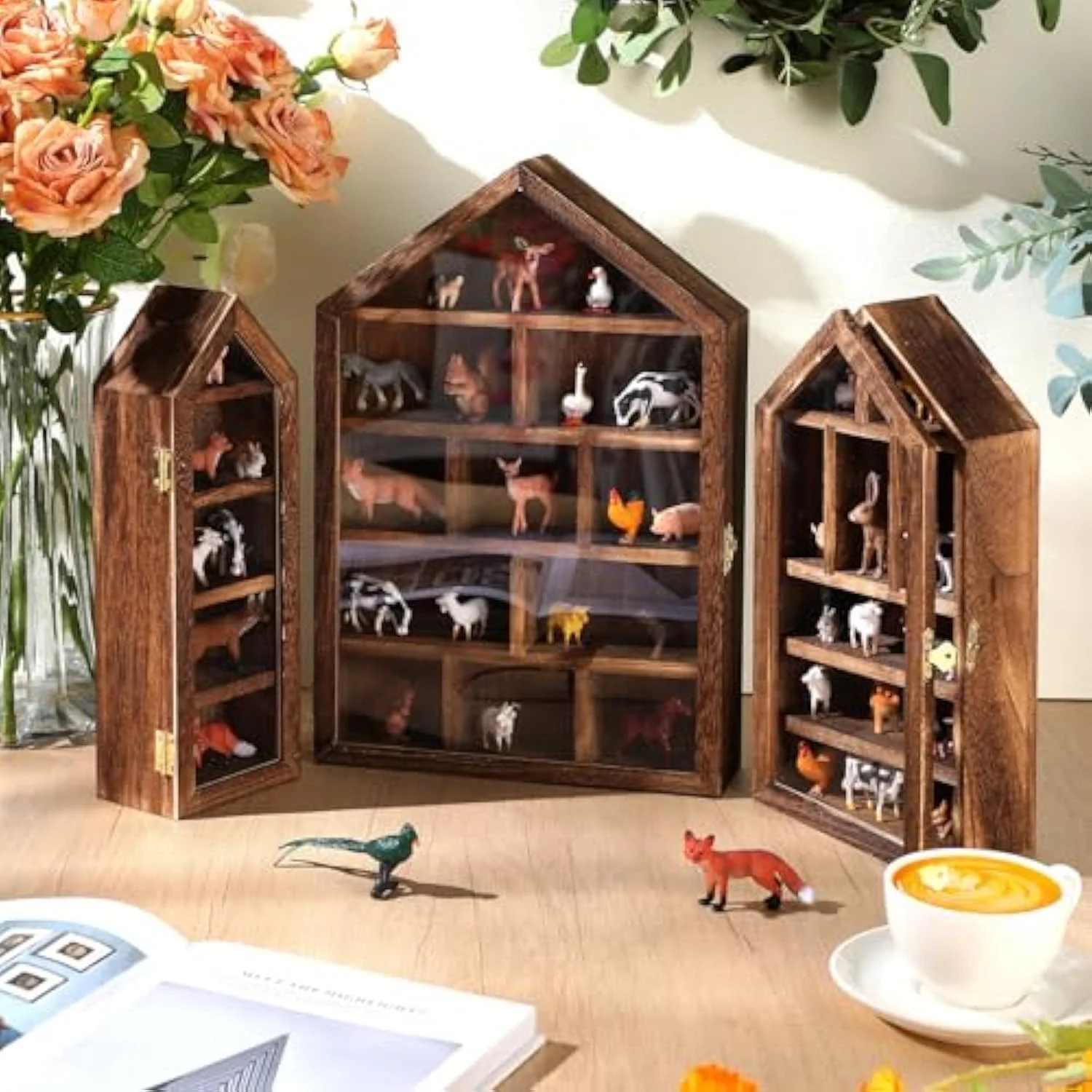 شلف دیواری چوبی طرح خانه THE WHITE SHOP، جعبه سایه دار، قفسه آویز، سازمان دهنده، ویترین کلکسیونی، ویترین چوبی، قفسه نمایش مینیاتوری برای فیگورها (بزرگ) شلف دیواری چوبی طرح خانه THE WHITE SHOP، جعبه سایه دار، قفسه آویز، سازمان دهنده، ویترین کلکسیونی، ویترین چوبی، قفسه نمایش مینیاتوری برای فیگورها (بزرگ)
