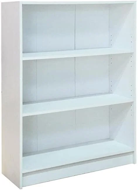 کتابخانه دانوب هوم مدل Kernel I دارای 3 طبقه، قفسه کتاب مدولار، کابینت، طراحی مدرن، سازمان دهنده چوبی، کمد I قفسه نمایش چند منظوره برای خانه، دفتر کار، ابعاد L80xW28xH106 سانتی متر - سفید