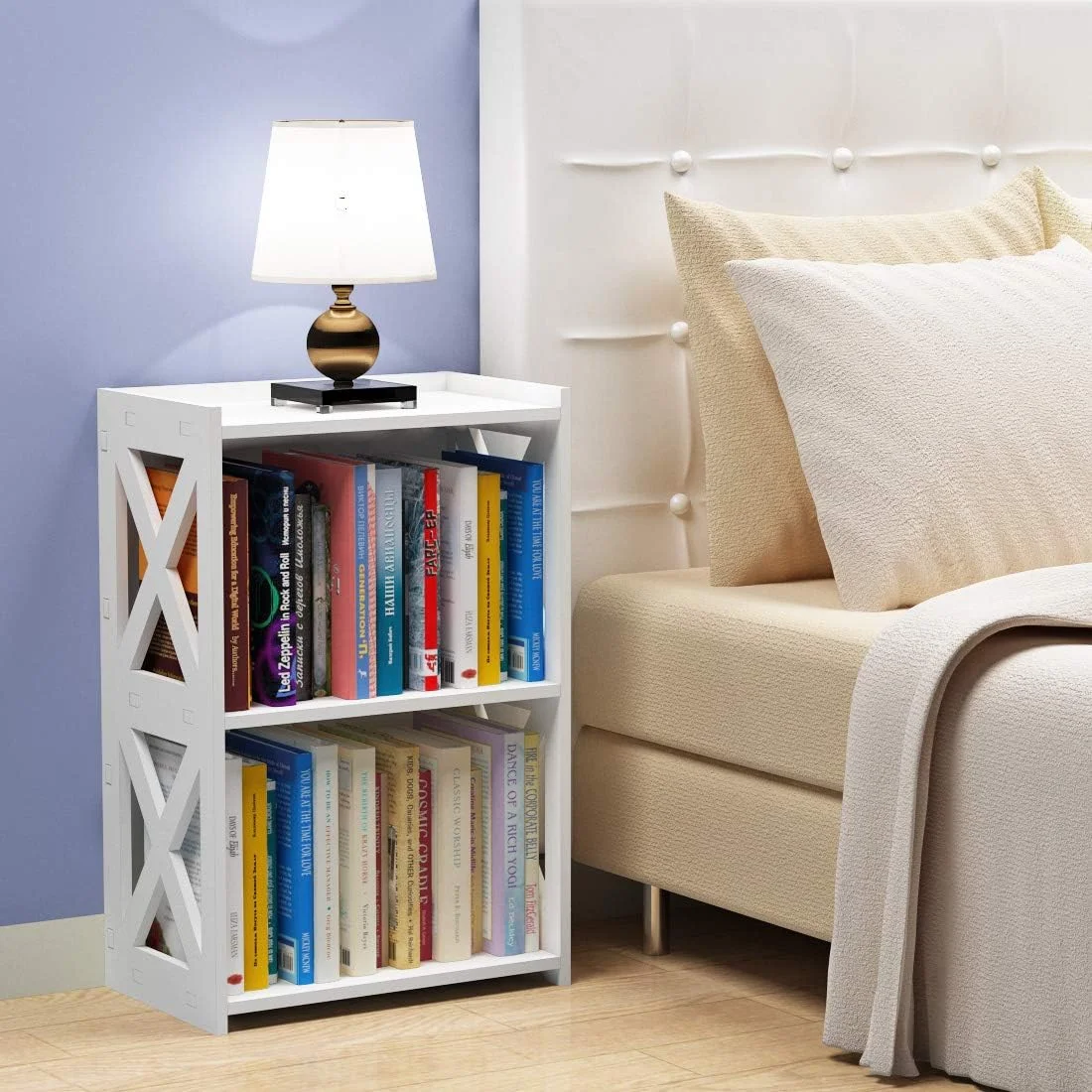 میز عسلی AGGICE، 3 طبقه 2 قفسه، کتابخانه کوچک برای فضاهای کوچک، میز کنار تختی، قفسه های نگهداری کتاب کودک برای اتاق خواب، اتاق نشیمن، دفتر کار، سفید میز عسلی AGGICE، 3 طبقه 2 قفسه، کتابخانه کوچک برای فضاهای کوچک، میز کنار تختی، قفسه های نگهداری کتاب کودک برای اتاق خواب، اتاق نشیمن، دفتر کار، سفید
