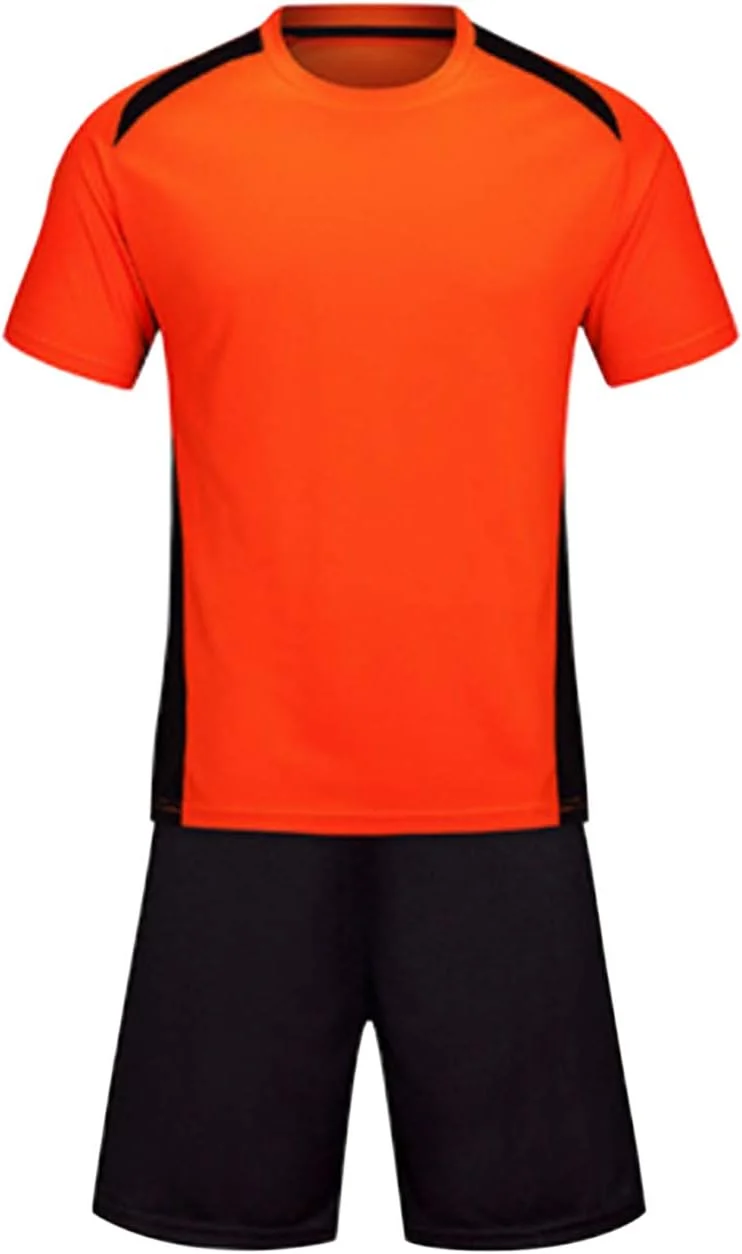 ست گرمکن ورزشی فوتبال Janjunsi - لباس تمرینی فوتبال بزرگسالان و کودکان، آستین کوتاه