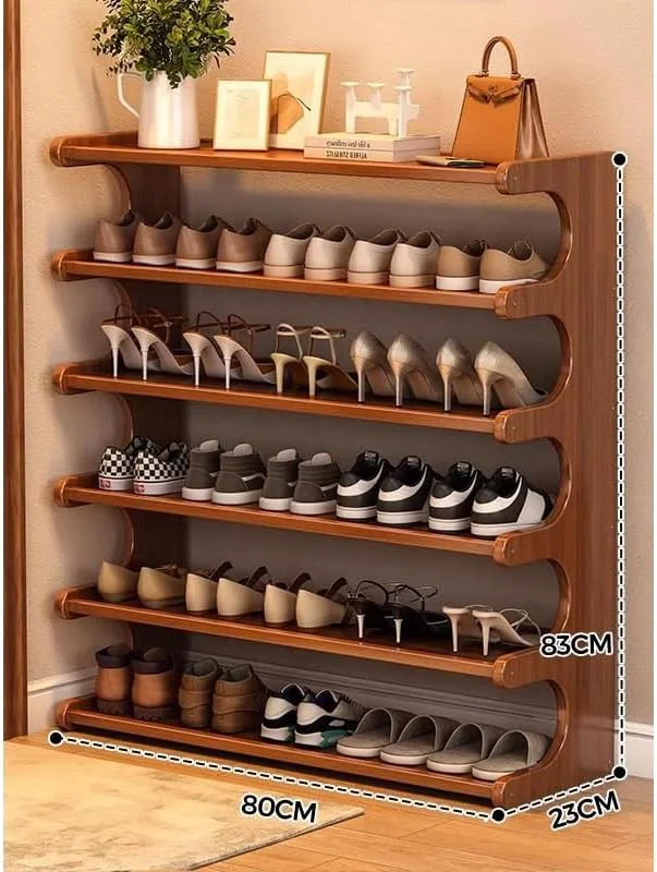 جاکفشی چوبی، کابینت کفش بامبو، قفسه برج کفش ایستاده ورودی، سازمان دهنده کفش، سازمان دهنده چند منظوره، قفسه نگهداری چکمه مبلمان مدرن خانه استند اداری (6 طبقه)