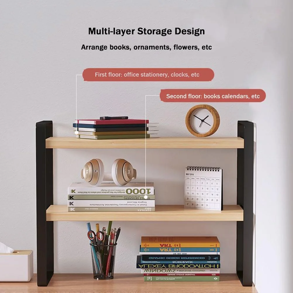 قفسه کتاب چوبی Dreamhousey، قفسه کتاب اداری، سازمان دهنده کتاب، سازمان دهنده فایل، سازمان دهنده رومیزی، سازمان دهنده اداری، قفسه ذخیره سازی میز، قفسه کتاب رومیزی (رنگ مشکی + چوب، 2 طبقه)، 001dsgsdg قفسه کتاب چوبی Dreamhousey، قفسه کتاب اداری، سازمان دهنده کتاب، سازمان دهنده فایل، سازمان دهنده رومیزی، سازمان دهنده اداری، قفسه ذخیره سازی میز، قفسه کتاب رومیزی (رنگ مشکی + چوب، 2 طبقه)، 001dsgsdg