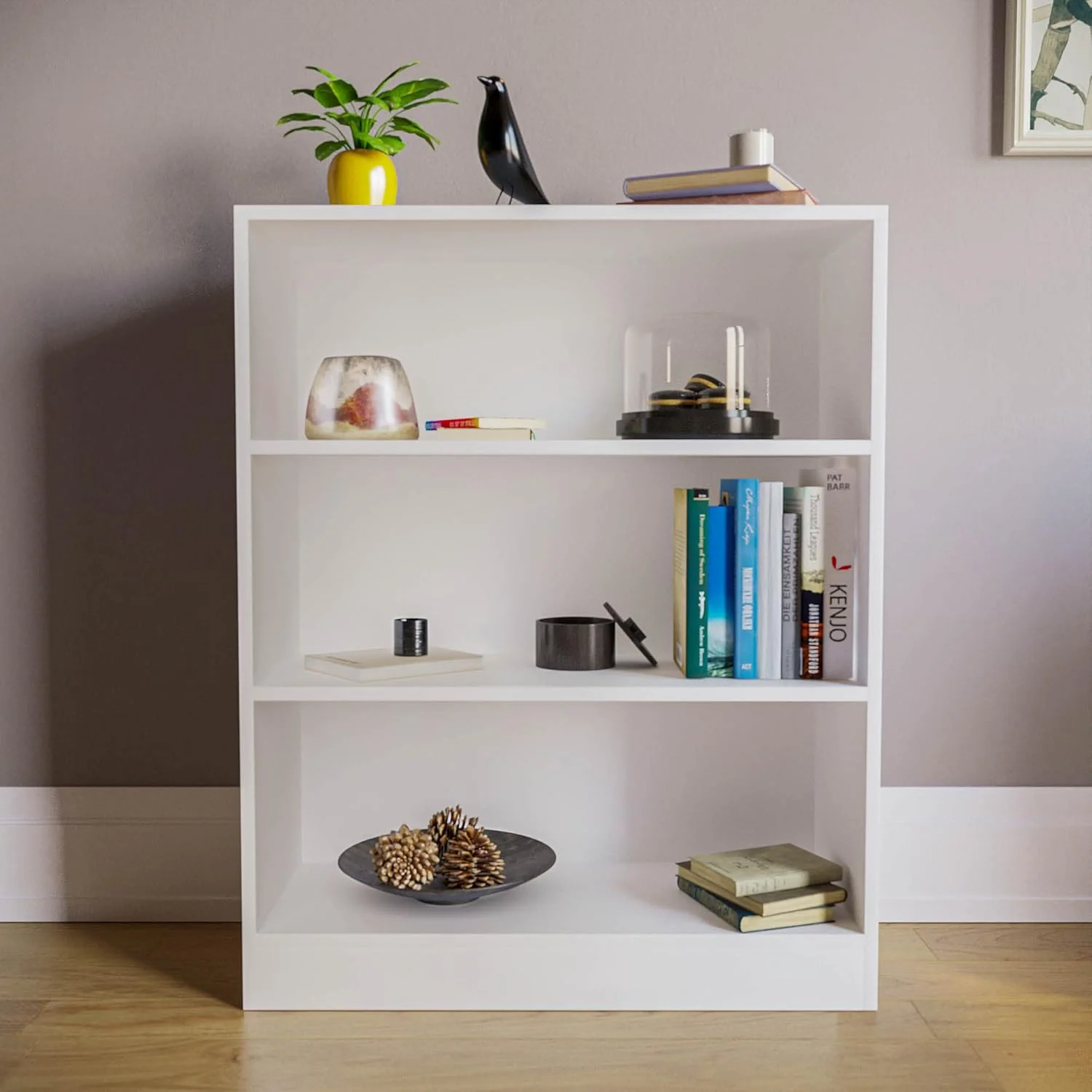 کتابخانه 3 طبقه کوتاه کمبریج Vida Designs، قفسه های چوبی سفید، واحد ذخیره سازی نمایش مبلمان اتاق نشیمن اداری کتابخانه 3 طبقه کوتاه کمبریج Vida Designs، قفسه های چوبی سفید، واحد ذخیره سازی نمایش مبلمان اتاق نشیمن اداری