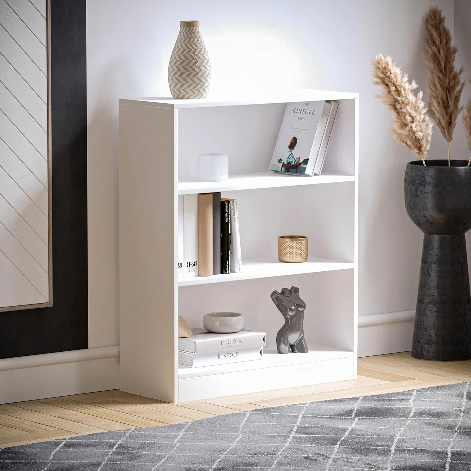کتابخانه 3 طبقه کوتاه کمبریج Vida Designs، قفسه های چوبی سفید، واحد ذخیره سازی نمایش مبلمان اتاق نشیمن اداری کتابخانه 3 طبقه کوتاه کمبریج Vida Designs، قفسه های چوبی سفید، واحد ذخیره سازی نمایش مبلمان اتاق نشیمن اداری