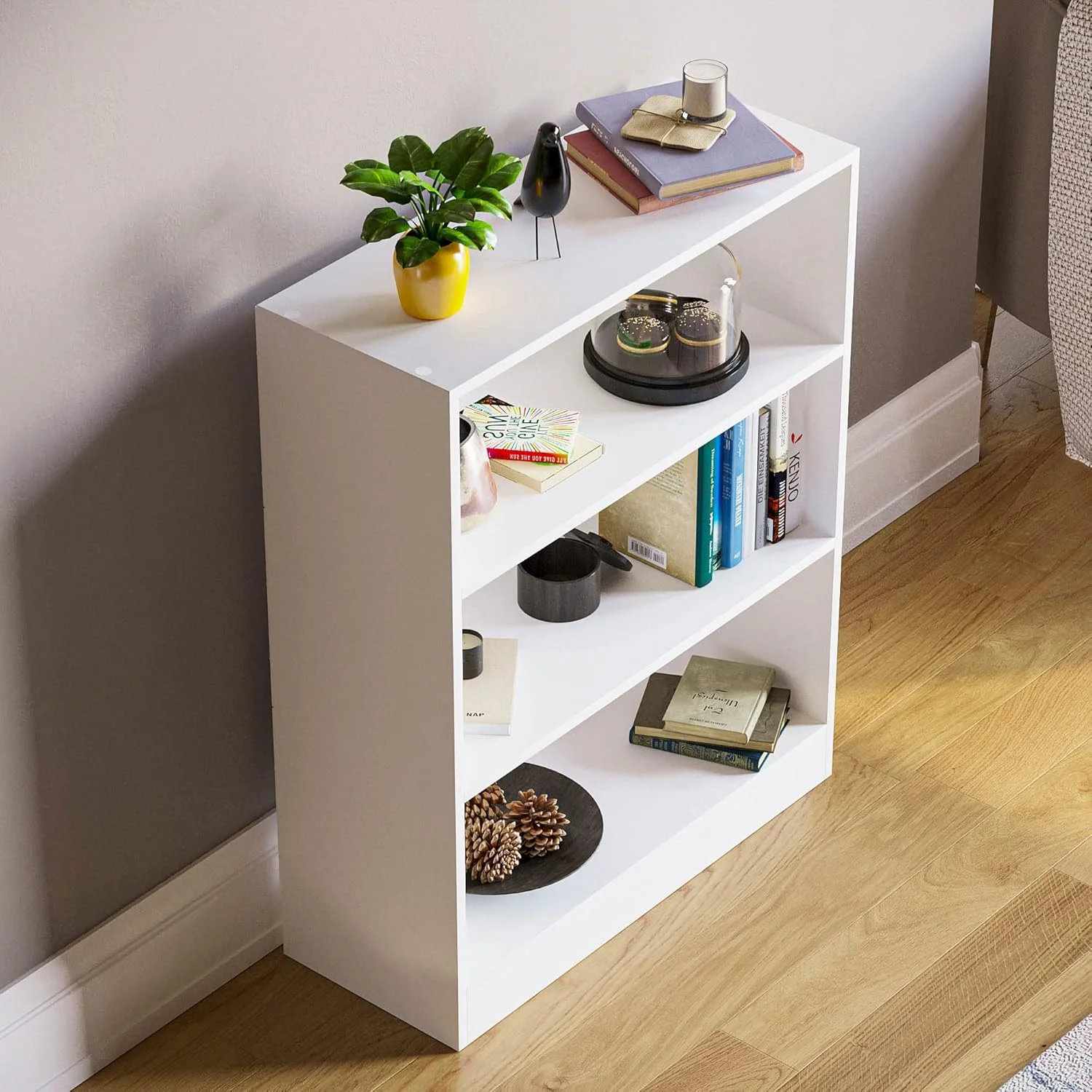 کتابخانه 3 طبقه کوتاه کمبریج Vida Designs، قفسه های چوبی سفید، واحد ذخیره سازی نمایش مبلمان اتاق نشیمن اداری کتابخانه 3 طبقه کوتاه کمبریج Vida Designs، قفسه های چوبی سفید، واحد ذخیره سازی نمایش مبلمان اتاق نشیمن اداری