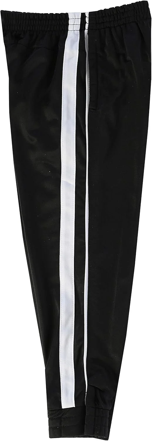 شلوار ورزشی بچه گانه و پسرانه Gioberti - با مچ پا زیپ دار کشباف، مشکی/سفید، سایز 18