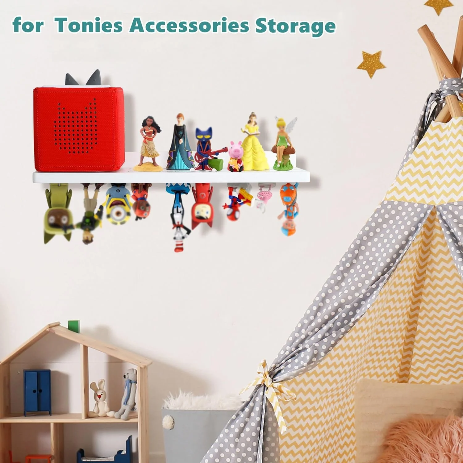 شلف مغناطیسی PHOENANCEE برای Tonies، برای قفسه نمایش و نگهداری فیگورهای Toniebox (30-36 کاراکتر)، قفسه های شناور دیواری چوبی، سازگار با ایستگاه شارژ برای اتاق کودکان، بلوط، 1 طبقه شلف مغناطیسی PHOENANCEE برای Tonies، برای قفسه نمایش و نگهداری فیگورهای Toniebox (30-36 کاراکتر)، قفسه های شناور دیواری چوبی، سازگار با ایستگاه شارژ برای اتاق کودکان، بلوط، 1 طبقه