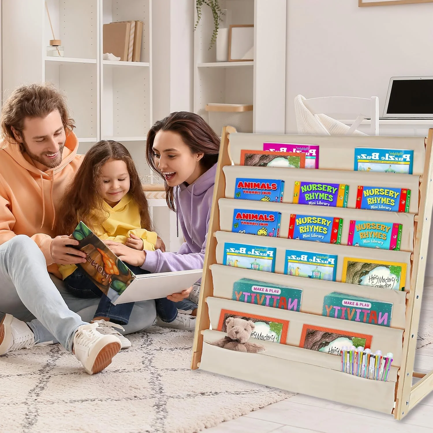 قفسه کتاب کودک Fohome، قفسه کتاب چوبی کودک 7 طبقه، قفسه کتاب پارچه ای بژ طبیعی برای اتاق خواب، اتاق بازی، اتاق کودک، مهد کودک، اسباب بازی های کلاس درس (چوب خالص) قفسه کتاب کودک Fohome، قفسه کتاب چوبی کودک 7 طبقه، قفسه کتاب پارچه ای بژ طبیعی برای اتاق خواب، اتاق بازی، اتاق کودک، مهد کودک، اسباب بازی های کلاس درس (چوب خالص)