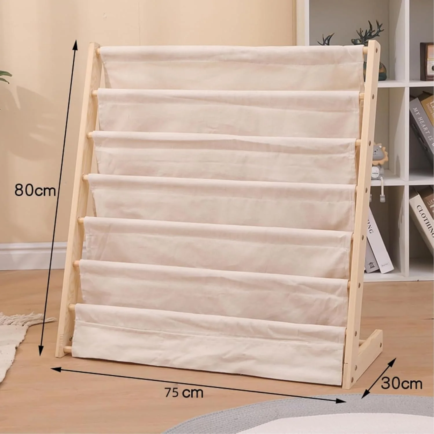 قفسه کتاب چوبی کودک سولفر، قفسه کتاب 6 طبقه برای نگهداری و نمایش کتاب کودکان، قفسه کتاب کودک با دسترسی آسان برای کتاب ها و مجلات در اتاق کودک، اتاق خواب، اتاق بازی، کلاس درس (75 سانتی متر) قفسه کتاب چوبی کودک سولفر، قفسه کتاب 6 طبقه برای نگهداری و نمایش کتاب کودکان، قفسه کتاب کودک با دسترسی آسان برای کتاب ها و مجلات در اتاق کودک، اتاق خواب، اتاق بازی، کلاس درس (75 سانتی متر)