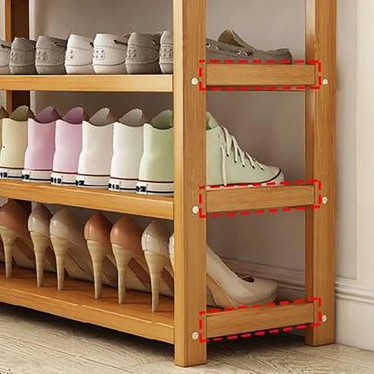 جاکفشی چوبی، کابینت کفش بامبو، قفسه برج کفش ایستاده ورودی، سازمان دهنده کفش، سازمان دهنده چند منظوره، قفسه نگهداری چکمه مبلمان مدرن خانه پایه های اداری خانگی (6 طبقه) جاکفشی چوبی، کابینت کفش بامبو، قفسه برج کفش ایستاده ورودی، سازمان دهنده کفش، سازمان دهنده چند منظوره، قفسه نگهداری چکمه مبلمان مدرن خانه پایه های اداری خانگی (6 طبقه)