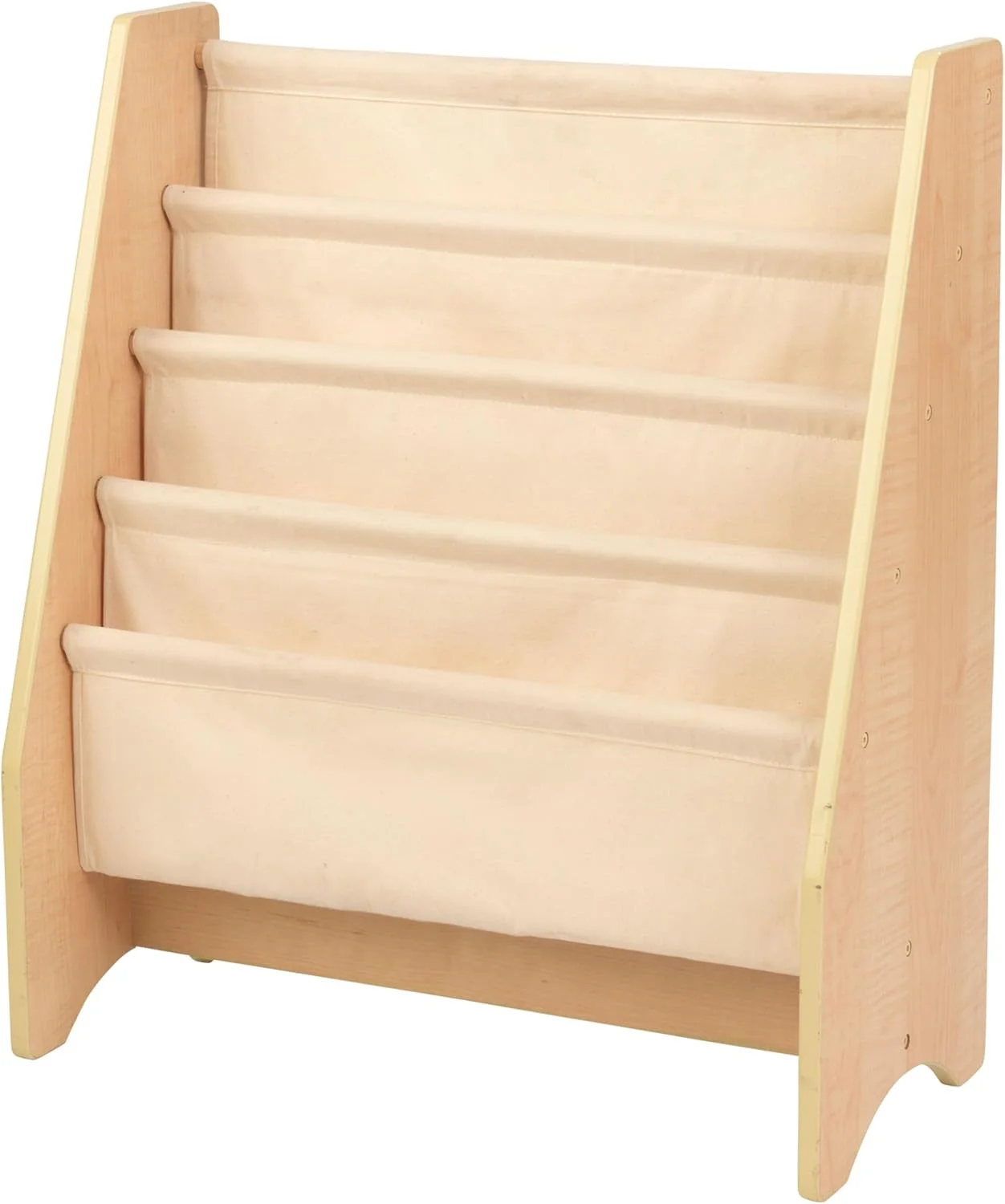 کتابخانه چوبی اسلینگ کودک KidKraft 14221، مبلمان اتاق خواب کودک، قفسه نمایش و قفسه نگهداری کتاب، رنگ های طبیعی