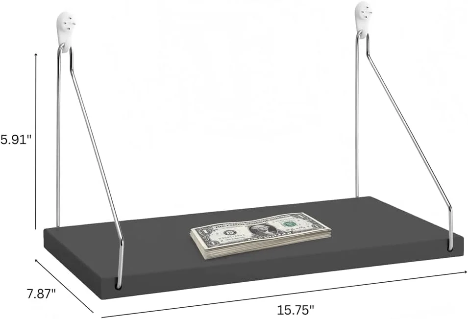 شلف دیواری شناور Azonee چوبی مشکی، تحمل وزن تا 15 کیلوگرم، بدون نیاز به سوراخکاری، مناسب برای کتاب، پروژکتور، دکور، 45x15 سانتی متر شلف دیواری شناور Azonee چوبی مشکی، تحمل وزن تا 15 کیلوگرم، بدون نیاز به سوراخکاری، مناسب برای کتاب، پروژکتور، دکور، 45x15 سانتی متر