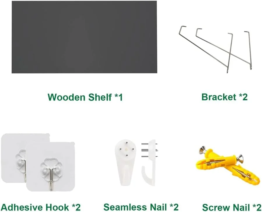 شلف دیواری شناور Azonee چوبی مشکی، تحمل وزن تا 15 کیلوگرم، بدون نیاز به سوراخکاری، مناسب برای کتاب، پروژکتور، دکور، 45x15 سانتی متر شلف دیواری شناور Azonee چوبی مشکی، تحمل وزن تا 15 کیلوگرم، بدون نیاز به سوراخکاری، مناسب برای کتاب، پروژکتور، دکور، 45x15 سانتی متر