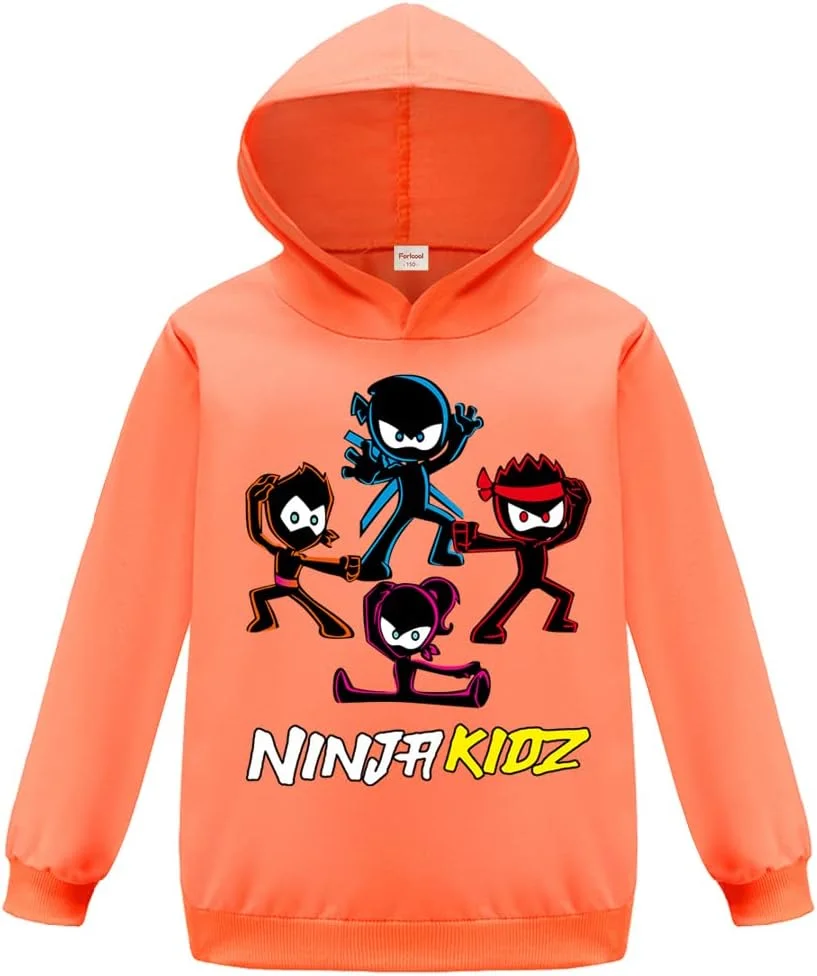 ست لباس ورزشی بچگانه Forlcool Ninja Kidz شامل هودی و شلوار، مناسب برای پسران و دختران، ست 2 تکه لباس راحتی، ژاکت و شلوار ورزشی ست لباس ورزشی بچگانه Forlcool Ninja Kidz شامل هودی و شلوار، مناسب برای پسران و دختران، ست 2 تکه لباس راحتی، ژاکت و شلوار ورزشی