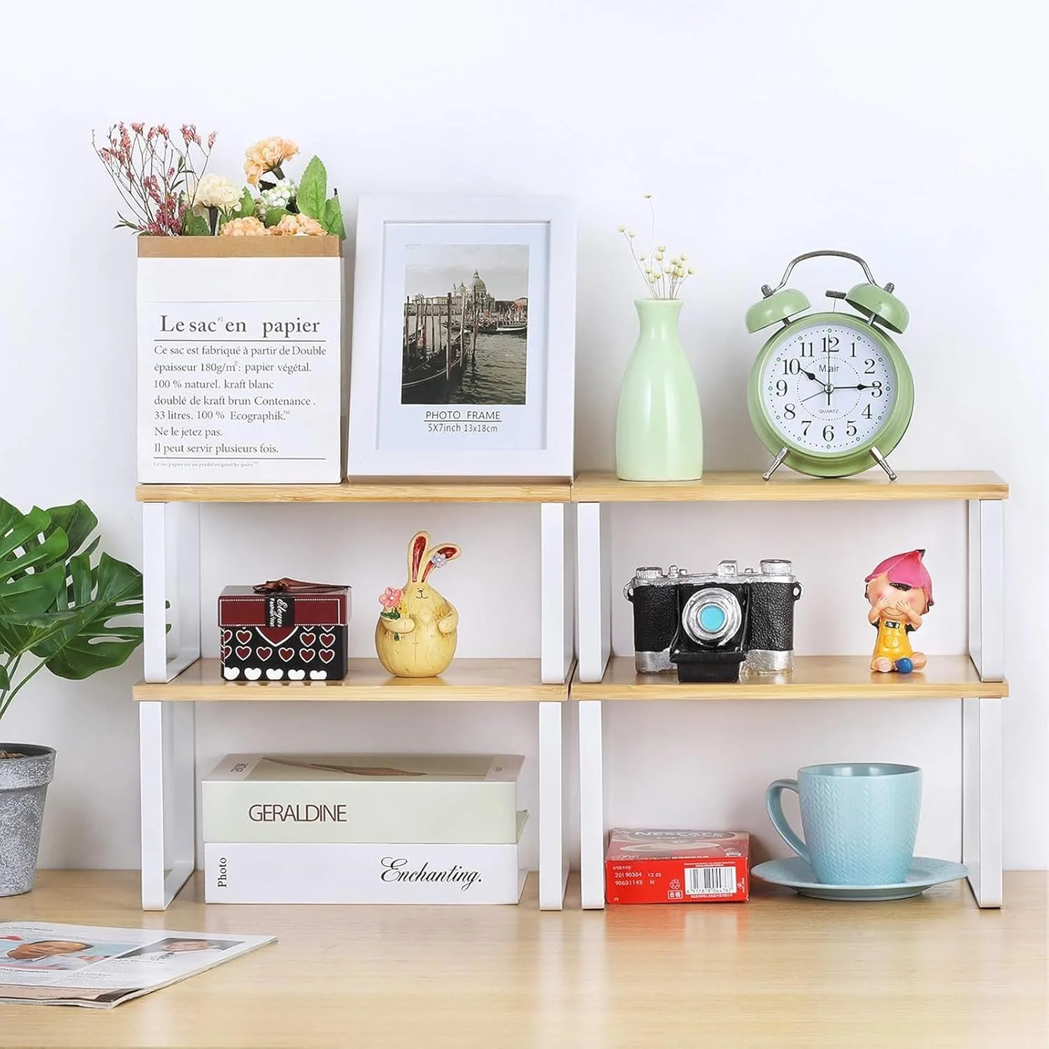 قفسه کابینت قابل انباشت U-HOOME، قفسه سازمان دهنده پیشخوان آشپزخانه، سازمان دهنده انباری آشپزخانه صرفه جویی در فضا، قفسه ادویه، قفسه های رومیزی چوبی برای اتاق مطالعه حمام کافی بار قفسه کابینت قابل انباشت U-HOOME، قفسه سازمان دهنده پیشخوان آشپزخانه، سازمان دهنده انباری آشپزخانه صرفه جویی در فضا، قفسه ادویه، قفسه های رومیزی چوبی برای اتاق مطالعه حمام کافی بار