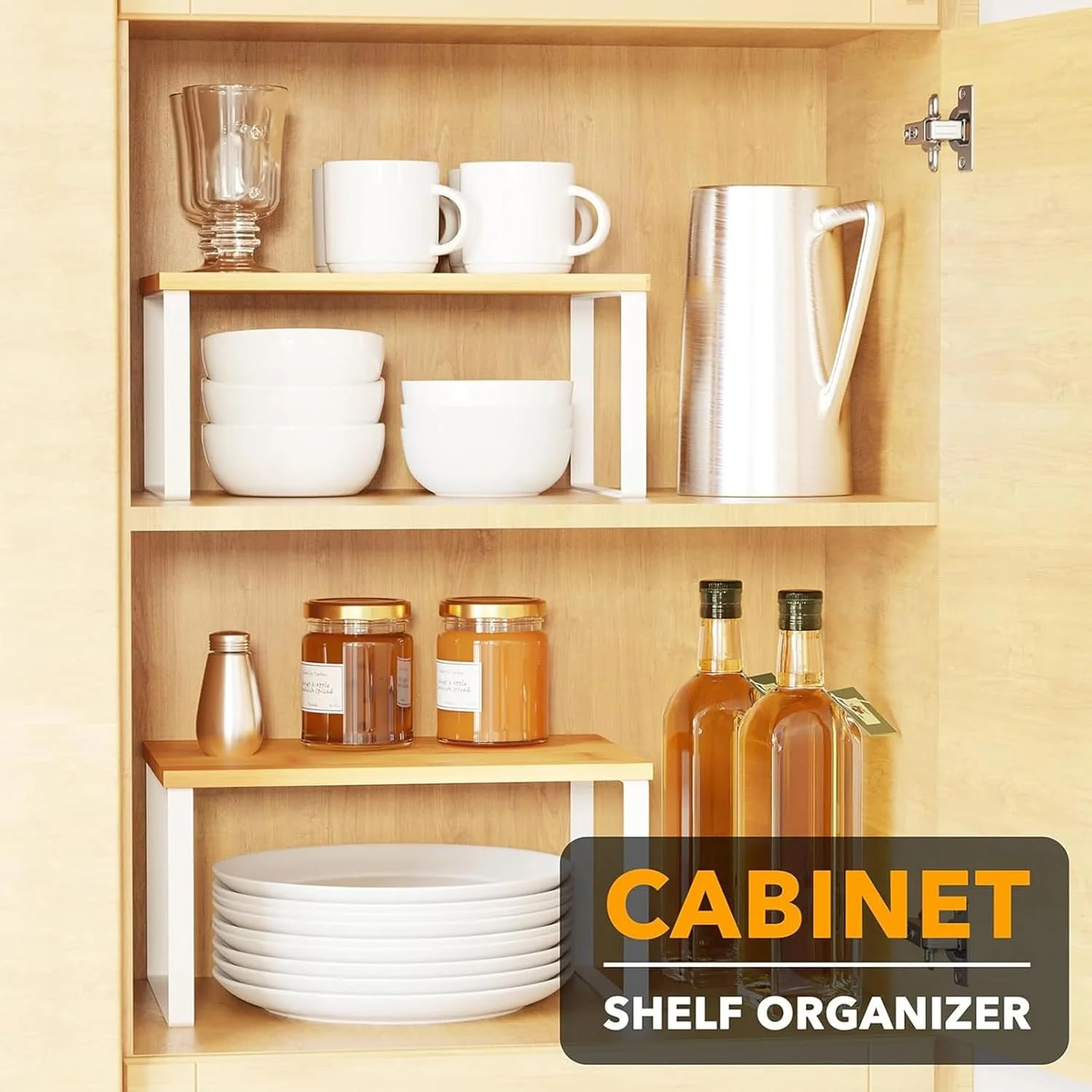 قفسه کابینت قابل انباشت U-HOOME، قفسه سازمان دهنده پیشخوان آشپزخانه، سازمان دهنده انباری آشپزخانه صرفه جویی در فضا، قفسه ادویه، قفسه های رومیزی چوبی برای اتاق مطالعه حمام کافی بار قفسه کابینت قابل انباشت U-HOOME، قفسه سازمان دهنده پیشخوان آشپزخانه، سازمان دهنده انباری آشپزخانه صرفه جویی در فضا، قفسه ادویه، قفسه های رومیزی چوبی برای اتاق مطالعه حمام کافی بار