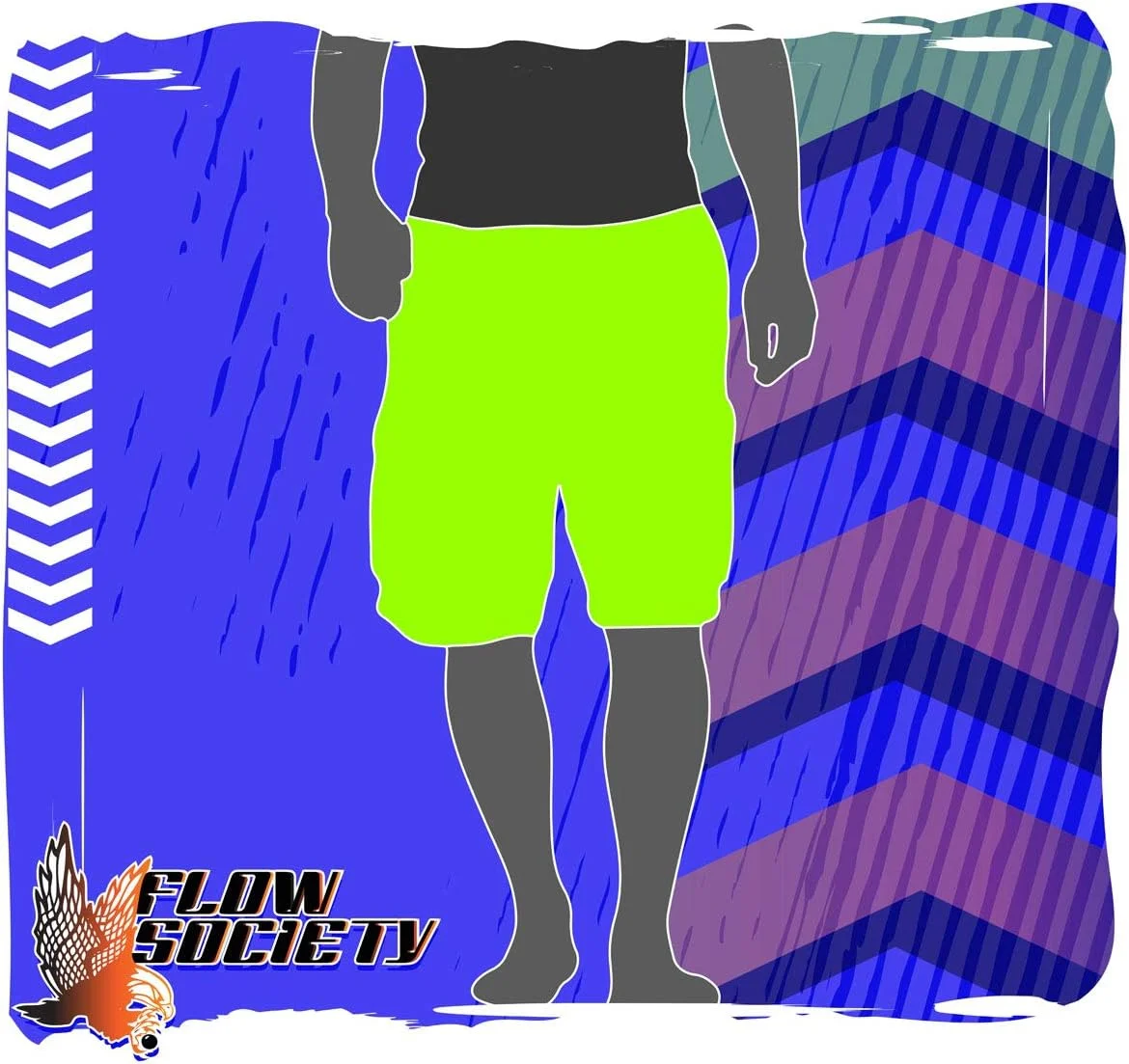 شورت ورزشی پسرانه Flow Society طرح گلفینگ گیتور - شورت گلف پسرانه - شورت ورزشی