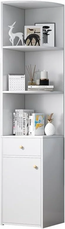 کابینت گوشه ای چوبی HAOWINS-PAN، کابینت انباری ایستاده با کشو و قفسه | قفسه کتاب، مبلمان اداری خانگی کابینت گوشه ای چوبی HAOWINS-PAN، کابینت انباری ایستاده با کشو و قفسه | قفسه کتاب، مبلمان اداری خانگی