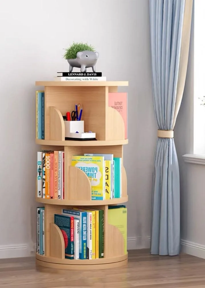 قفسه کتاب چرخشی 3 طبقه LIMOS، قفسه کتاب گردان 360 درجه، قفسه نمایش کتاب، قفسه های ایستاده با بافل برای اتاق خواب و اتاق نشیمن (چوبی 3 طبقه) قفسه کتاب چرخشی 3 طبقه LIMOS، قفسه کتاب گردان 360 درجه، قفسه نمایش کتاب، قفسه های ایستاده با بافل برای اتاق خواب و اتاق نشیمن (چوبی 3 طبقه)