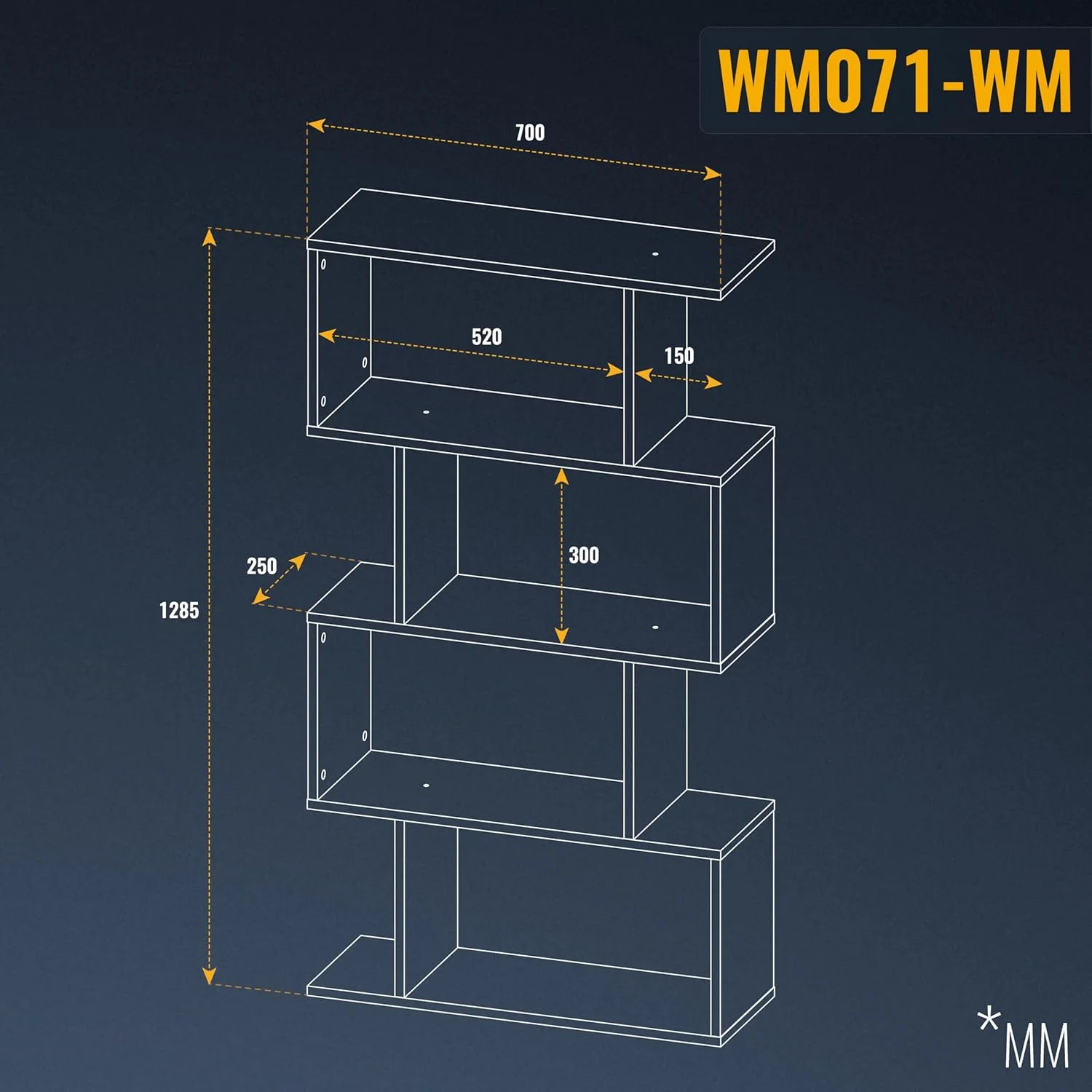 قفسه ایستاده RICOO WM071-WM، ابعاد 129x70x25 سانتی متر، سفید مات، کتابخانه چوبی، قفسه دیواری، باریک برای دفتر کار، قفسه های کوچک قفسه ایستاده RICOO WM071-WM، ابعاد 129x70x25 سانتی متر، سفید مات، کتابخانه چوبی، قفسه دیواری، باریک برای دفتر کار، قفسه های کوچک