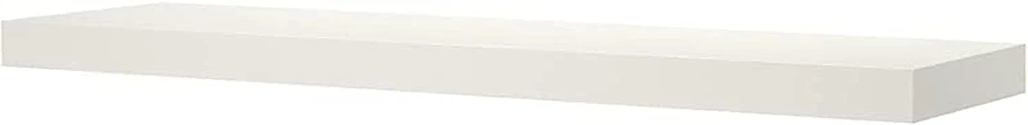 شلف دیواری مدرن چوبی روستیک Horoof Home® - شلف شناور سفید با سیستم براکت مخفی، 108x28x3.5 سانتی متر - راه حل شیک و بادوام برای نگهداری وسایل منزل، RC021