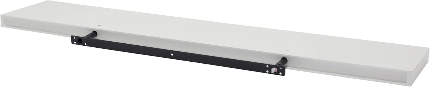 شلف دیواری مدرن چوبی روستیک Horoof Home® - شلف شناور سفید با سیستم براکت مخفی، 108x28x3.5 سانتی متر - راه حل شیک و بادوام برای نگهداری وسایل منزل، RC021 شلف دیواری مدرن چوبی روستیک Horoof Home® - شلف شناور سفید با سیستم براکت مخفی، 108x28x3.5 سانتی متر - راه حل شیک و بادوام برای نگهداری وسایل منزل، RC021