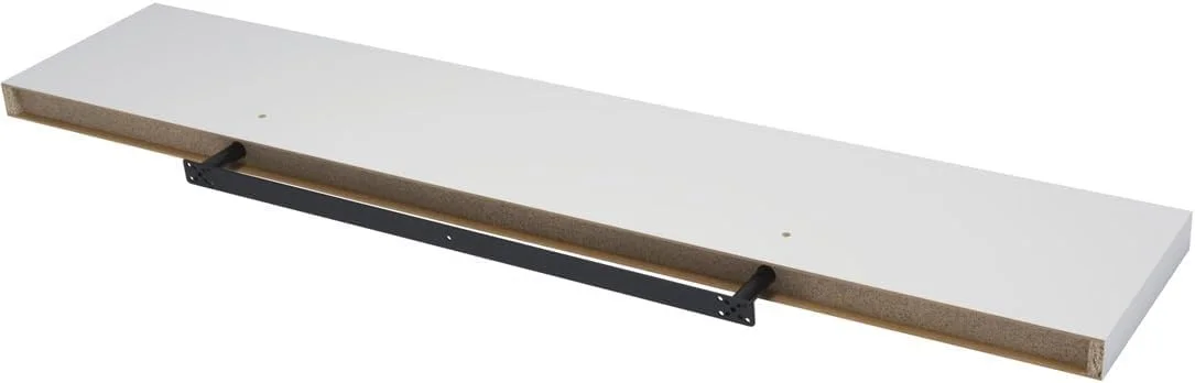 شلف دیواری مدرن چوبی روستیک Horoof Home® - شلف شناور سفید با سیستم براکت مخفی، 108x28x3.5 سانتی متر - راه حل شیک و بادوام برای نگهداری وسایل منزل، RC021 شلف دیواری مدرن چوبی روستیک Horoof Home® - شلف شناور سفید با سیستم براکت مخفی، 108x28x3.5 سانتی متر - راه حل شیک و بادوام برای نگهداری وسایل منزل، RC021