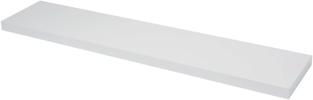 شلف دیواری مدرن چوبی روستیک Horoof Home® - شلف شناور سفید با سیستم براکت مخفی، 108x28x3.5 سانتی متر - راه حل شیک و بادوام برای نگهداری وسایل منزل، RC021 شلف دیواری مدرن چوبی روستیک Horoof Home® - شلف شناور سفید با سیستم براکت مخفی، 108x28x3.5 سانتی متر - راه حل شیک و بادوام برای نگهداری وسایل منزل، RC021