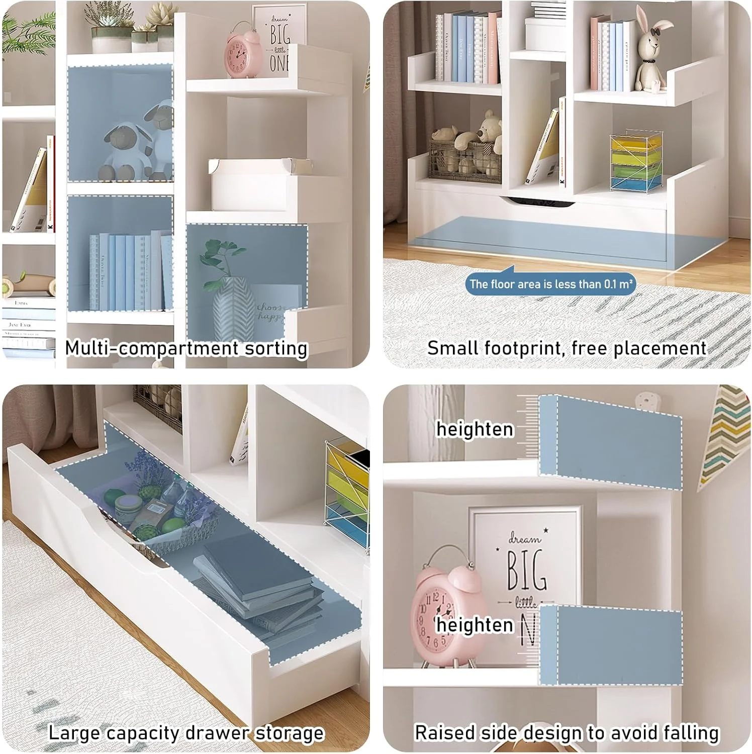 کتابخانه ایستاده 15 طبقه Sooyinpaint، کابینت ذخیره سازی بلند با کشو، سفید (سفید) کتابخانه ایستاده 15 طبقه Sooyinpaint، کابینت ذخیره سازی بلند با کشو، سفید (سفید)