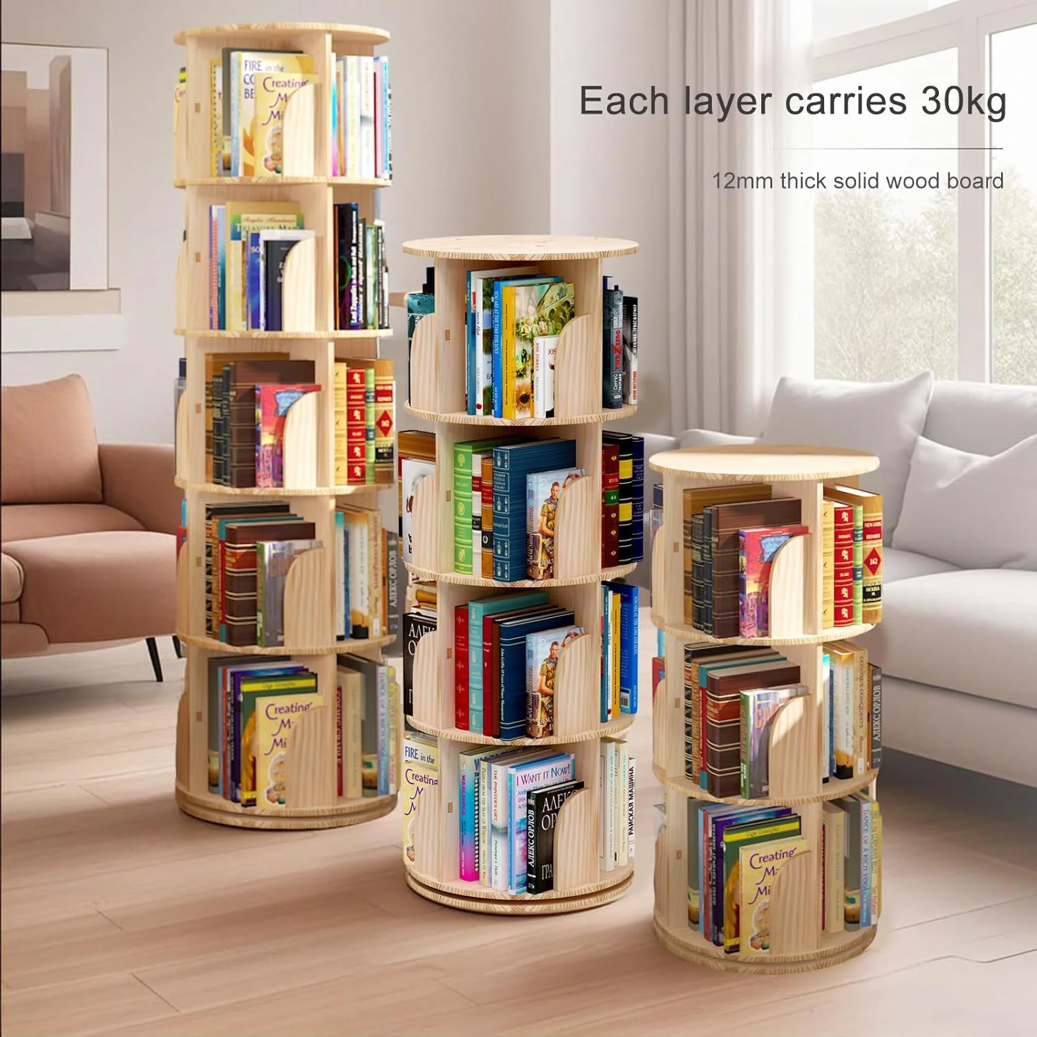 کتابخانه چوبی گردان 360 درجه، قفسه ذخیره سازی چوبی 3 طبقه، قفسه گوشه ای برای اتاق خواب، اتاق نشیمن، اتاق مطالعه، کتابخانه چوبی دوار کتابخانه چوبی گردان 360 درجه، قفسه ذخیره سازی چوبی 3 طبقه، قفسه گوشه ای برای اتاق خواب، اتاق نشیمن، اتاق مطالعه، کتابخانه چوبی دوار