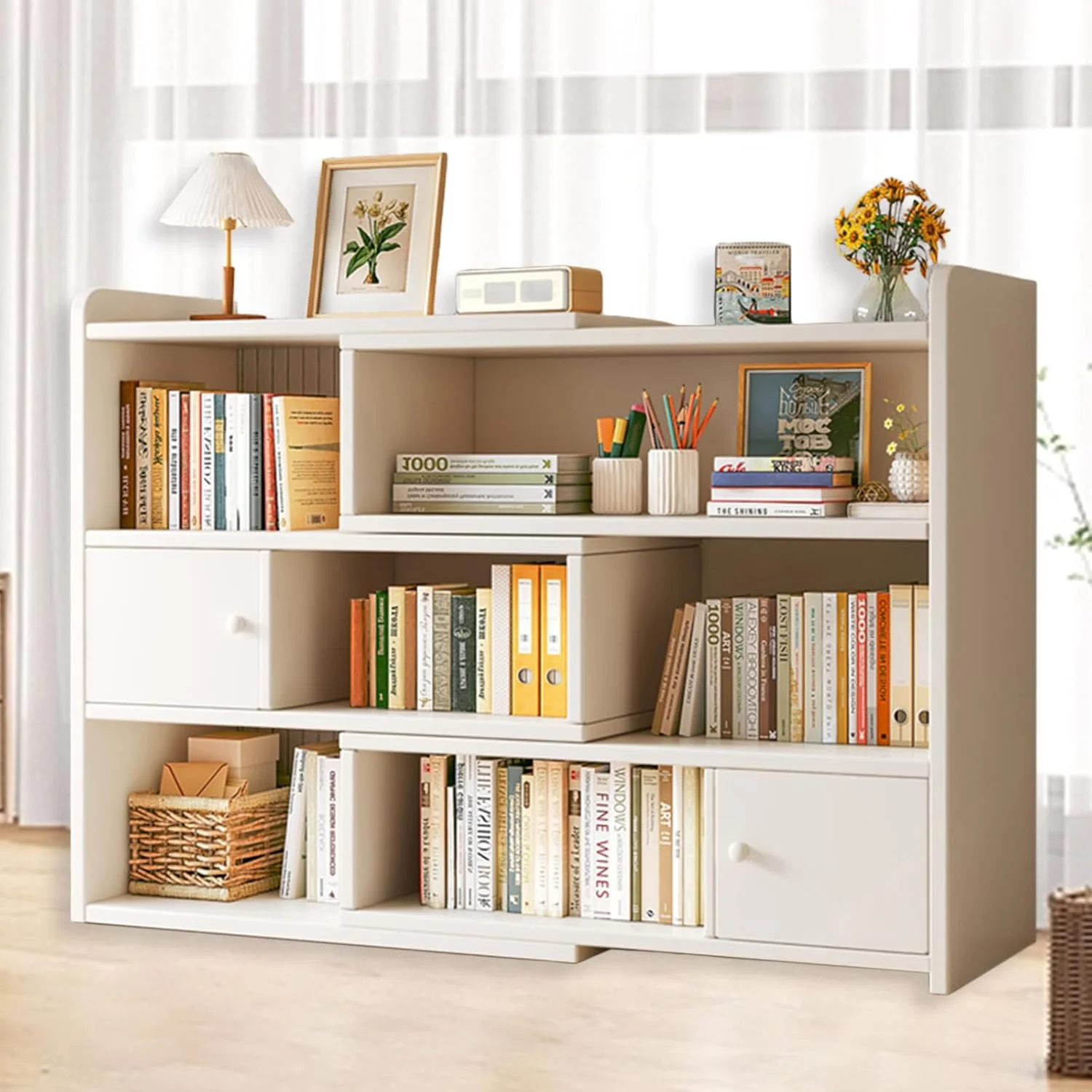 کتابخانه قفسه باز قابل گسترش Fohome - قفسه کابینت چوبی 3 طبقه با طول و زاویه قابل تنظیم، قفسه کتاب 6 مکعبی برای اتاق کودکان، اتاق خواب، اتاق نشیمن، فضای کوچک و گوشه (سفید) کتابخانه قفسه باز قابل گسترش Fohome - قفسه کابینت چوبی 3 طبقه با طول و زاویه قابل تنظیم، قفسه کتاب 6 مکعبی برای اتاق کودکان، اتاق خواب، اتاق نشیمن، فضای کوچک و گوشه (سفید)