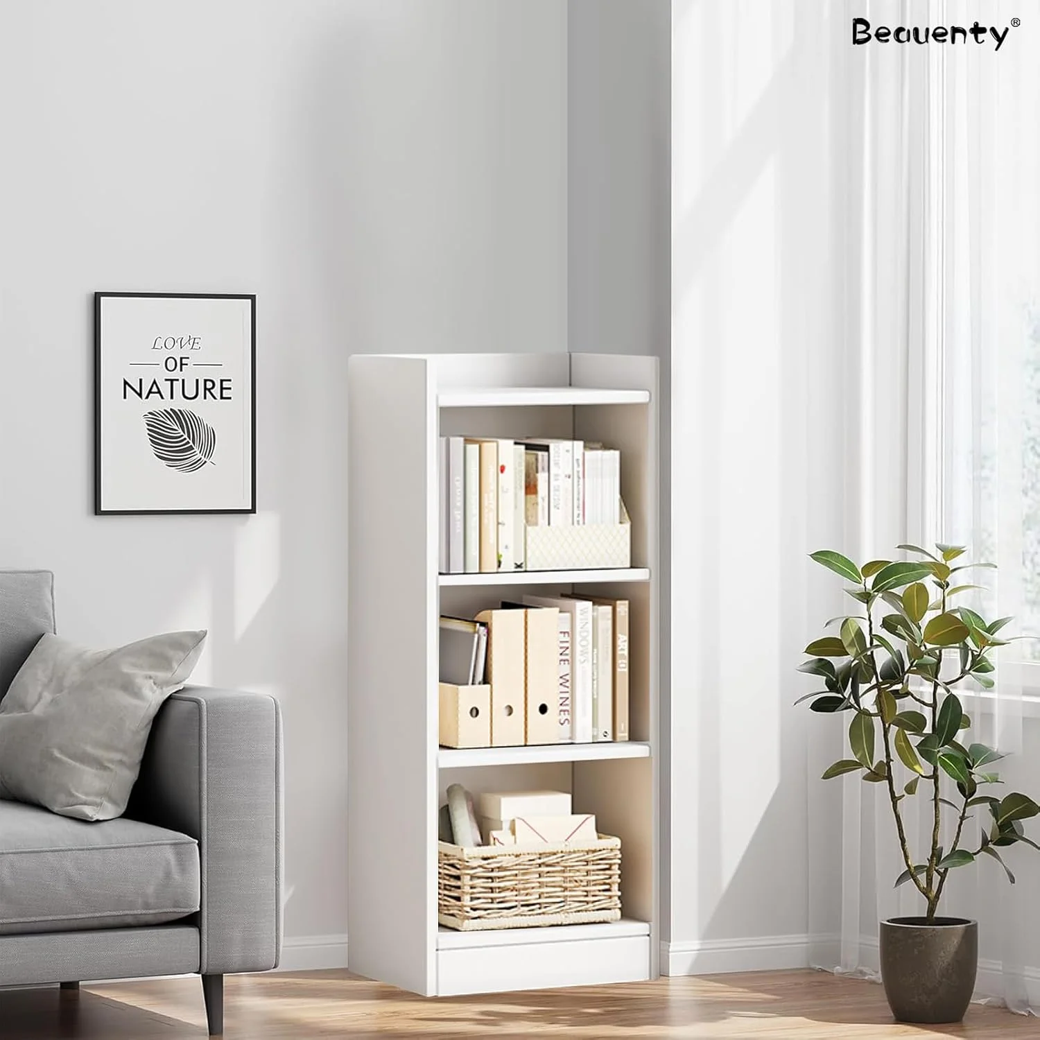 قفسه کتاب چوبی Beauenty، واحد قفسه بندی، قفسه نمایشگر طبقه ای، قفسه های چوبی بادوام برای اتاق نشیمن، دفتر کار یا اتاق خواب (سه لایه) قفسه کتاب چوبی Beauenty، واحد قفسه بندی، قفسه نمایشگر طبقه ای، قفسه های چوبی بادوام برای اتاق نشیمن، دفتر کار یا اتاق خواب (سه لایه)
