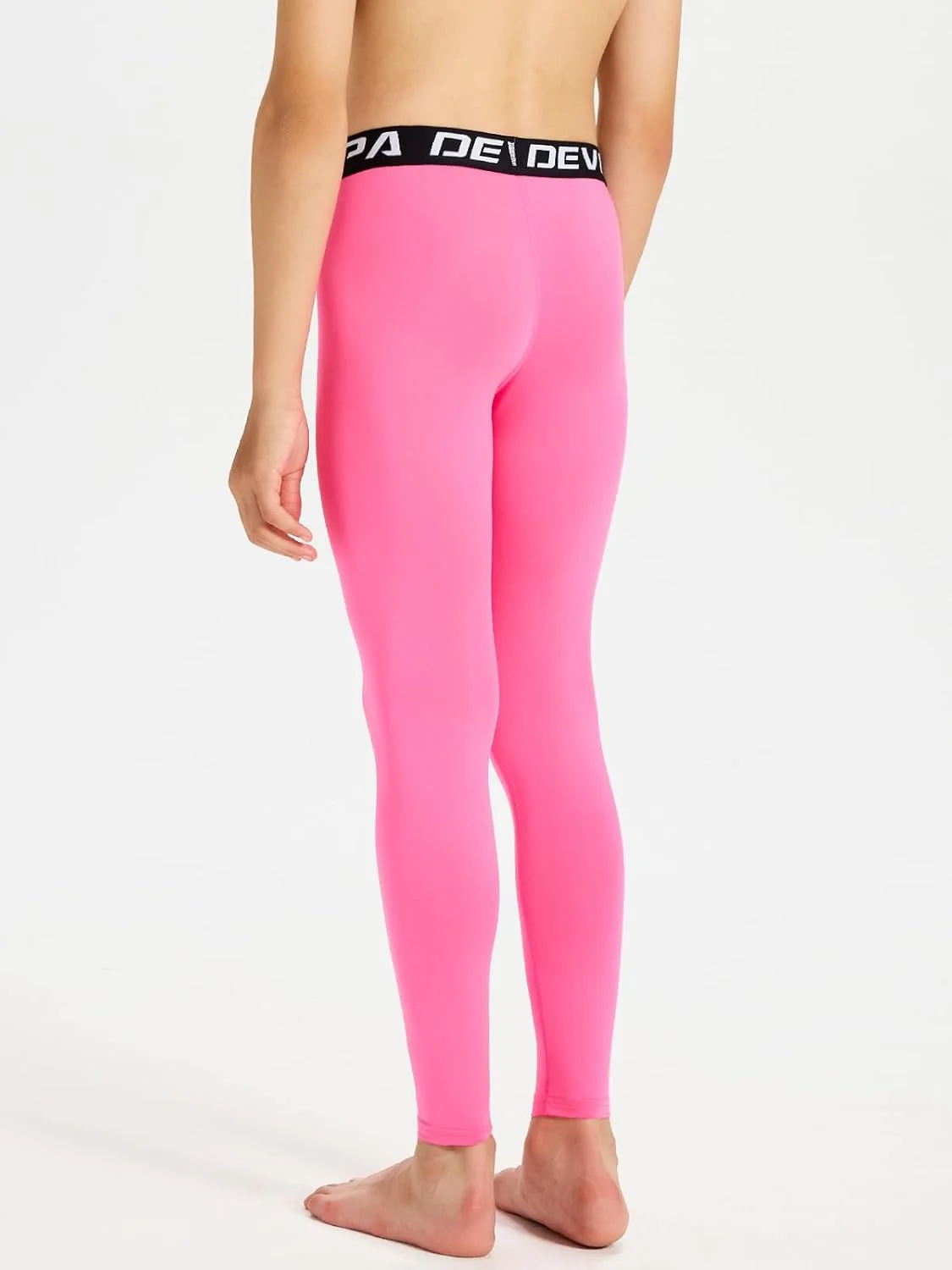 لگینگ پسرانه DEVOROPA، شلوار فشاری سریع خشک شونده، جوراب شلواری ورزشی، لایه زیرین بسکتبال