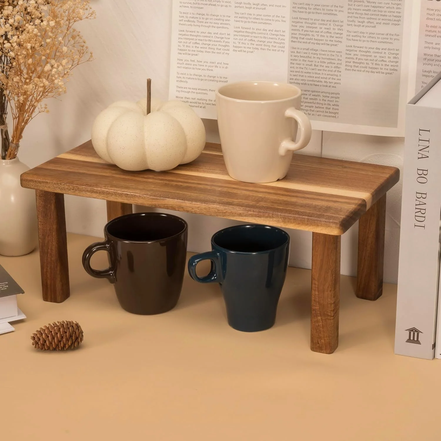 قفسه چوبی آکاسیا برای سازماندهی لوازم روی میز، کابینت آشپزخانه و قفسه نمایشگر بالابر پیشخوان برای بالای میز، دفتر کار خانگی، حمام، میز قهوه قفسه چوبی آکاسیا برای سازماندهی لوازم روی میز، کابینت آشپزخانه و قفسه نمایشگر بالابر پیشخوان برای بالای میز، دفتر کار خانگی، حمام، میز قهوه