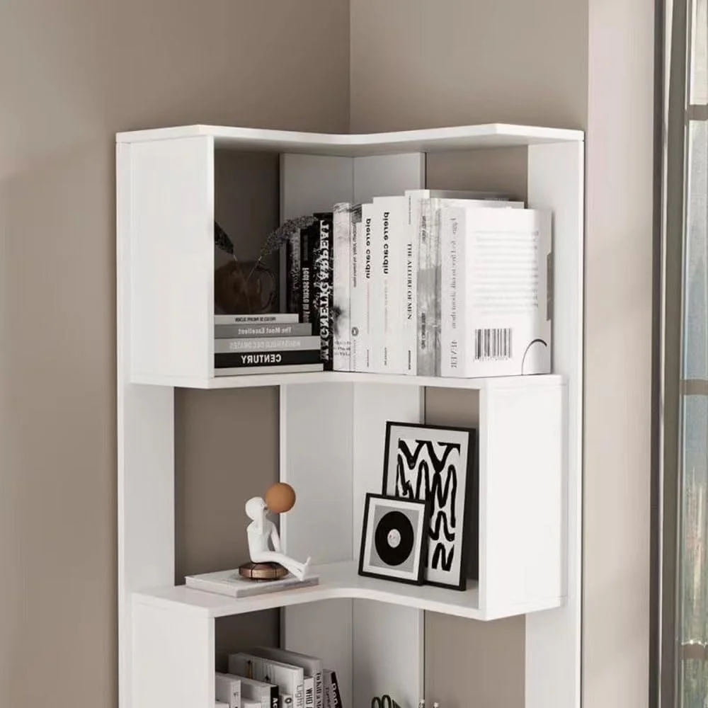کتابخانه گوشه ای چوبی Kutis - قفسه کتاب ایستاده و صرفه جویی در فضا با طبقات باز، قفسه گوشه دیواری برای دکور و نگهداری کتاب، واحد نمایش چوبی برای اتاق نشیمن 30x30x160 سانتی متر کتابخانه گوشه ای چوبی Kutis - قفسه کتاب ایستاده و صرفه جویی در فضا با طبقات باز، قفسه گوشه دیواری برای دکور و نگهداری کتاب، واحد نمایش چوبی برای اتاق نشیمن 30x30x160 سانتی متر