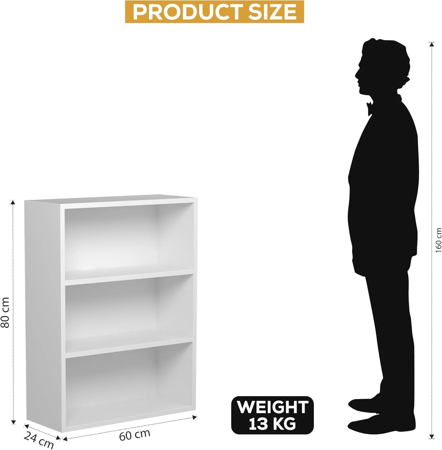 قفسه کتاب و ارگانایزر چوبی RIGID | واحد نمایشگر 3 طبقه مستقل برای کتاب، ذخیره سازی و دکور | قفسه باز برای اتاق نشیمن، اتاق خواب، آشپزخانه، دفتر کار | مونتاژ آسان (24D x 60W x 80H CM) قفسه کتاب و ارگانایزر چوبی RIGID | واحد نمایشگر 3 طبقه مستقل برای کتاب، ذخیره سازی و دکور | قفسه باز برای اتاق نشیمن، اتاق خواب، آشپزخانه، دفتر کار | مونتاژ آسان (24D x 60W x 80H CM)