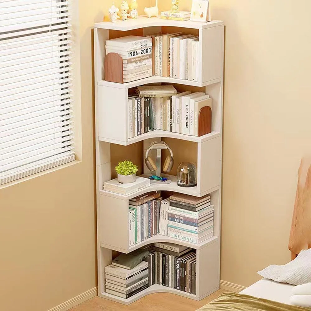 کتابخانه گوشه ای چوبی Kutis - قفسه کتاب ایستاده و صرفه جویی در فضا با طبقات باز، قفسه گوشه دیواری برای دکور و نگهداری کتاب، واحد نمایش چوبی برای اتاق نشیمن 30x30x160 سانتی متر کتابخانه گوشه ای چوبی Kutis - قفسه کتاب ایستاده و صرفه جویی در فضا با طبقات باز، قفسه گوشه دیواری برای دکور و نگهداری کتاب، واحد نمایش چوبی برای اتاق نشیمن 30x30x160 سانتی متر