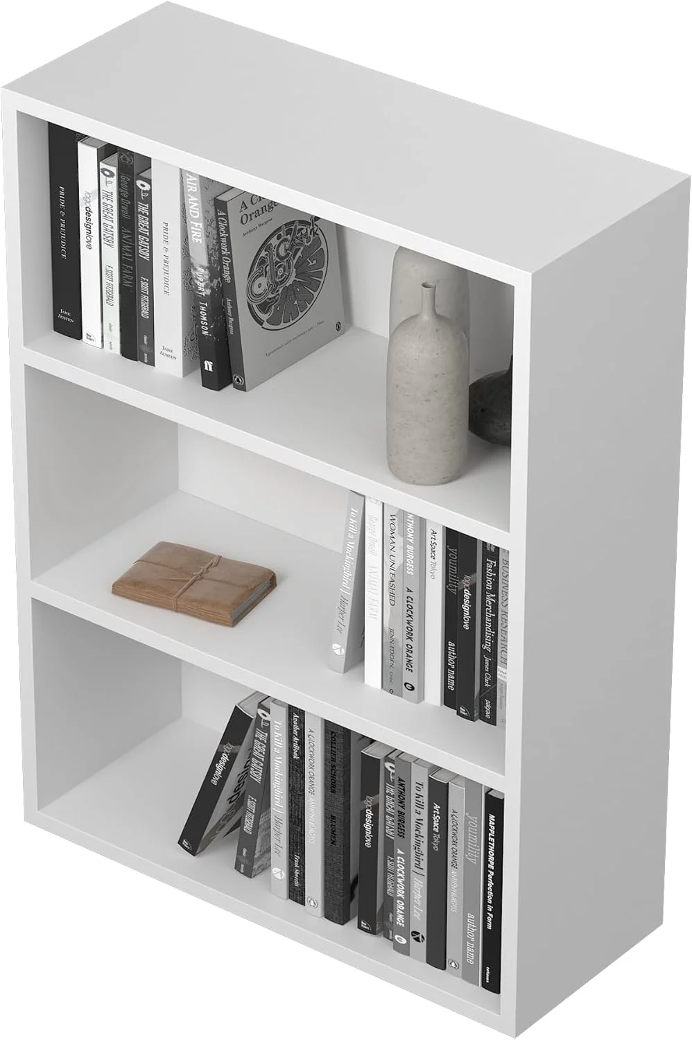 قفسه کتاب و ارگانایزر چوبی RIGID | واحد نمایشگر 3 طبقه مستقل برای کتاب، ذخیره سازی و دکور | قفسه باز برای اتاق نشیمن، اتاق خواب، آشپزخانه، دفتر کار | مونتاژ آسان (24D x 60W x 80H CM) قفسه کتاب و ارگانایزر چوبی RIGID | واحد نمایشگر 3 طبقه مستقل برای کتاب، ذخیره سازی و دکور | قفسه باز برای اتاق نشیمن، اتاق خواب، آشپزخانه، دفتر کار | مونتاژ آسان (24D x 60W x 80H CM)