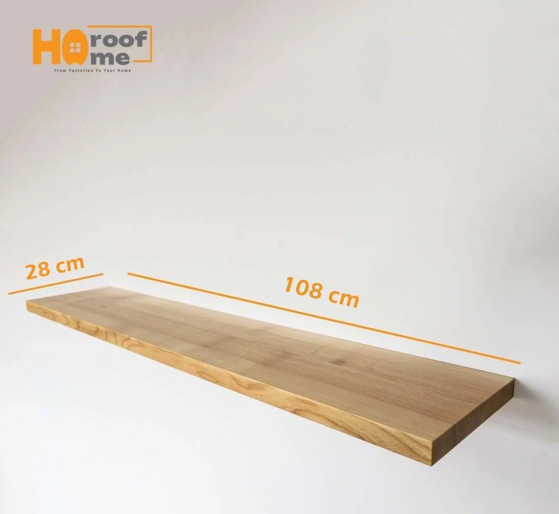 شلف شناور چوبی روستیک Horoof Home® با براکت، شلف چوبی 108 سانتی متری برای آشپزخانه، حمام یا اتاق نشیمن، طراحی سفارشی دست ساز، GT008 شلف شناور چوبی روستیک Horoof Home® با براکت، شلف چوبی 108 سانتی متری برای آشپزخانه، حمام یا اتاق نشیمن، طراحی سفارشی دست ساز، GT008