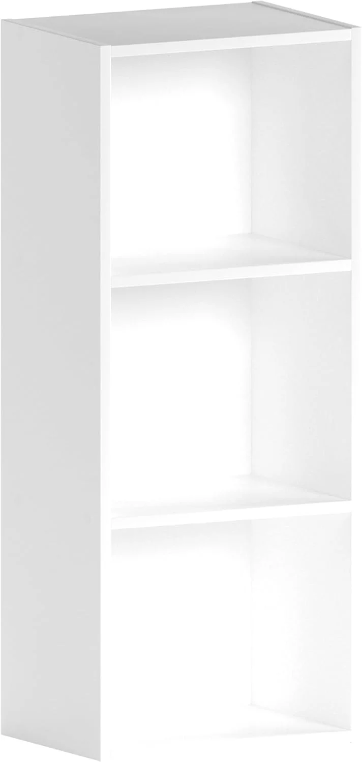 کتابخانه مکعبی 3 طبقه Vida Designs Oxford، قفسه بندی چوبی سفید، واحد ذخیره سازی نمایش مبلمان اتاق نشیمن اداری