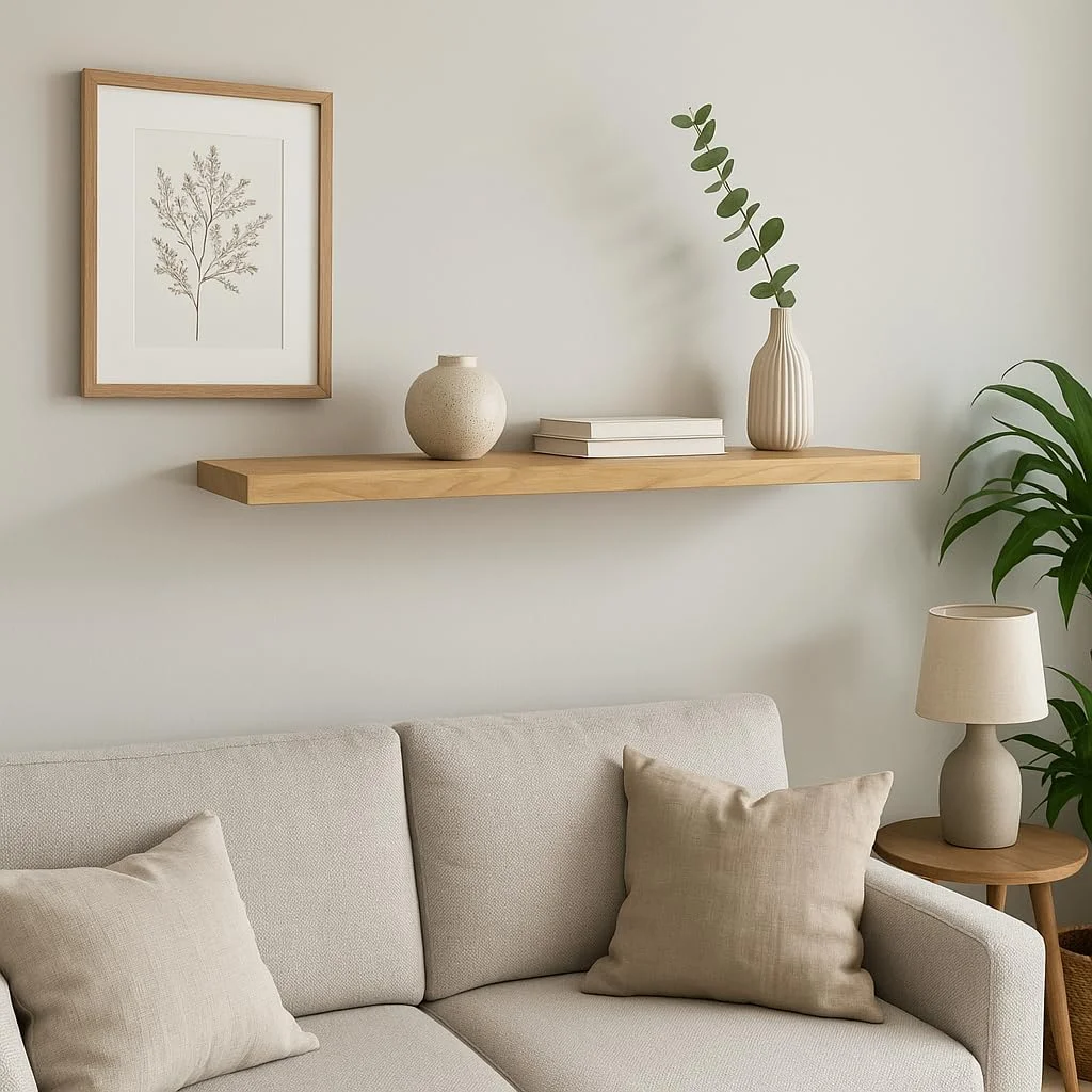 شلف شناور چوبی روستیک Horoof Home® با براکت، شلف چوبی 108 سانتی متری برای آشپزخانه، حمام یا اتاق نشیمن، طراحی سفارشی دست ساز، GT008 شلف شناور چوبی روستیک Horoof Home® با براکت، شلف چوبی 108 سانتی متری برای آشپزخانه، حمام یا اتاق نشیمن، طراحی سفارشی دست ساز، GT008