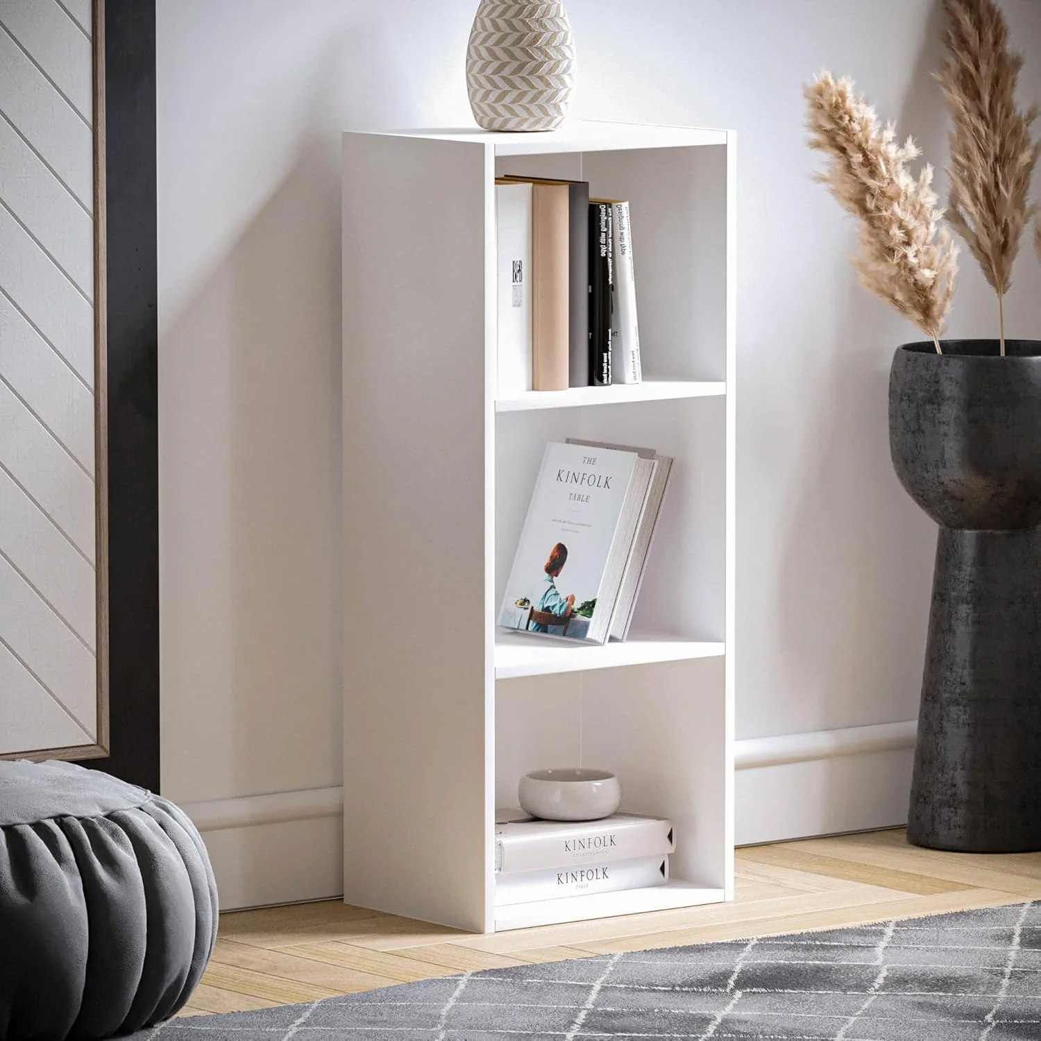 کتابخانه مکعبی 3 طبقه Vida Designs Oxford، قفسه بندی چوبی سفید، واحد ذخیره سازی نمایش مبلمان اتاق نشیمن اداری کتابخانه مکعبی 3 طبقه Vida Designs Oxford، قفسه بندی چوبی سفید، واحد ذخیره سازی نمایش مبلمان اتاق نشیمن اداری